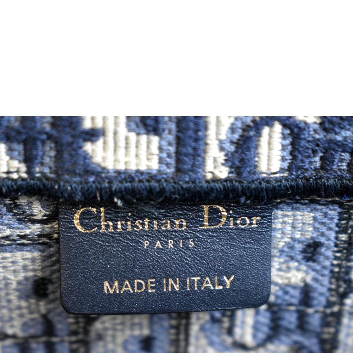 CHRISTIAN DIOR Large Book Oblique Embroidered Canvas Tote Bag Multicolor