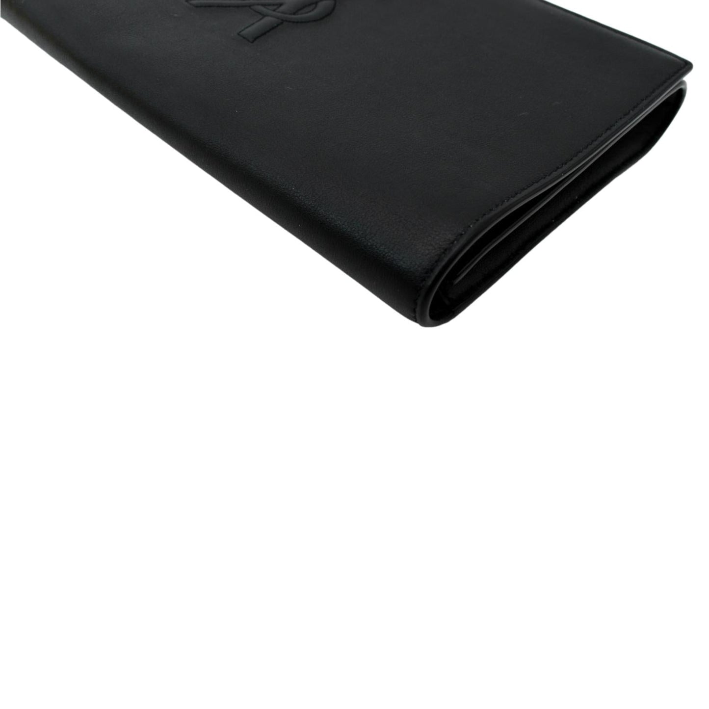 YVES SAINT LAURENT Belle de Jour Leather Clutch Bag Black