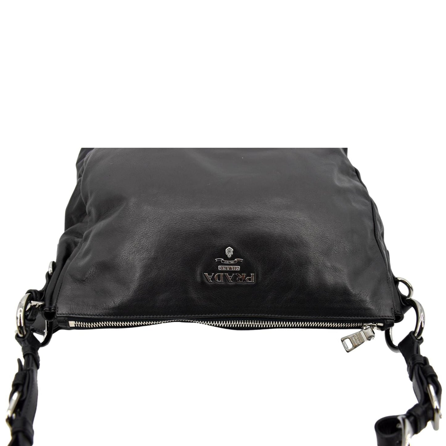 PRADA Leather Shoulder Bag Black