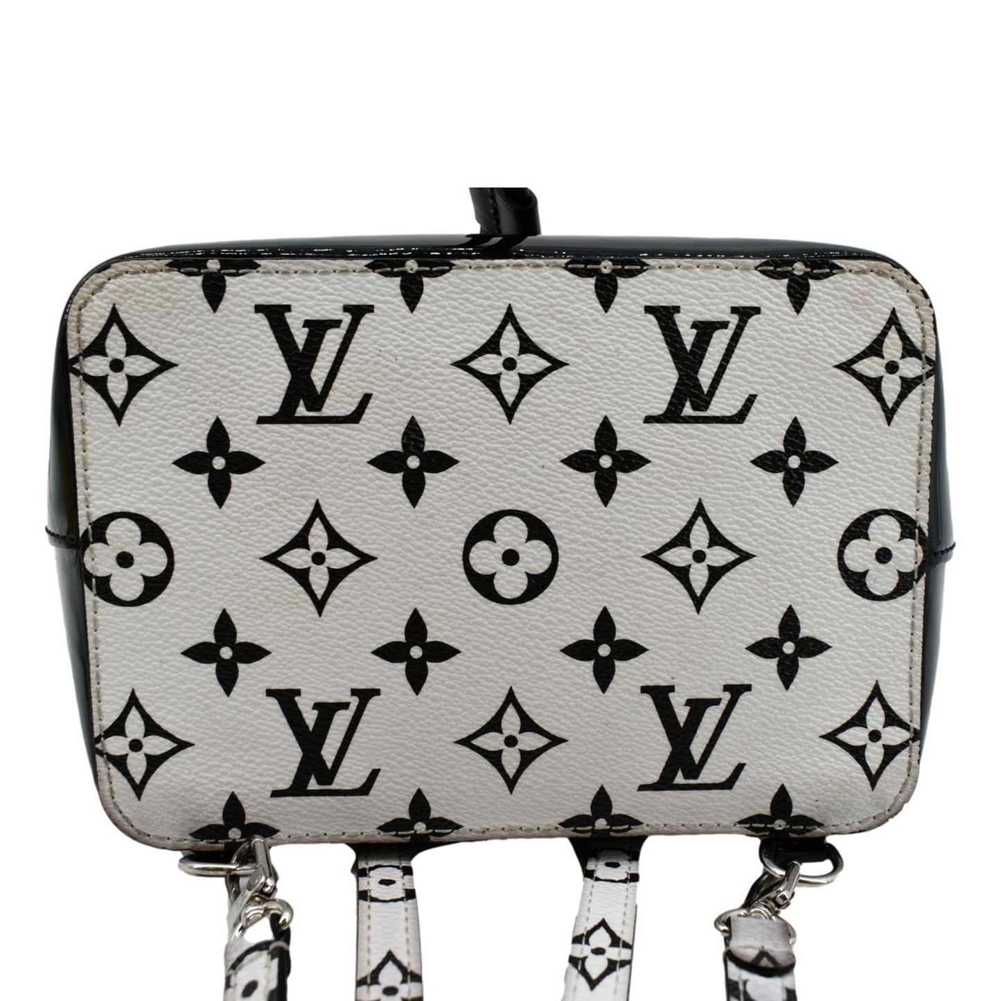 LOUIS VUITTON Hot Springs Monogram Vernis Leather Backpack Black/White