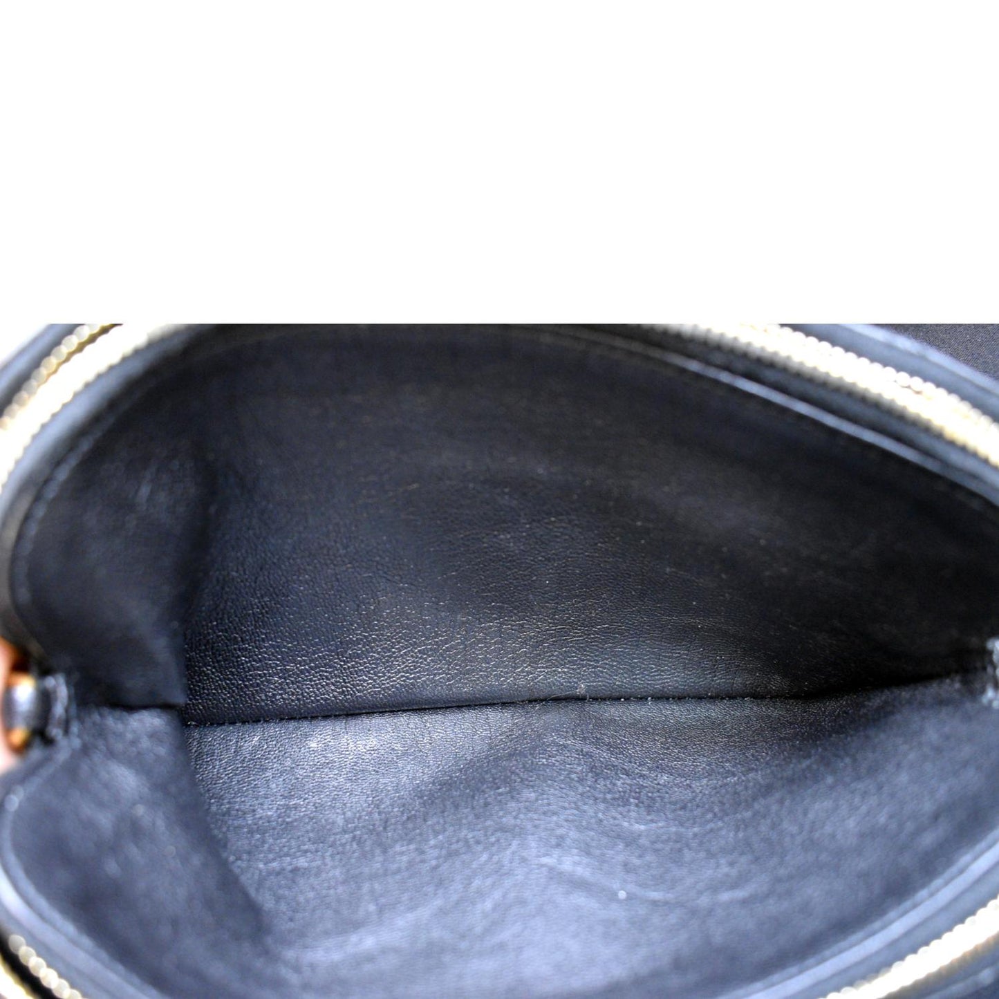 YVES SAINT LAURENT Becky Double Zip Lambskin Leather Crossbody Bag Black