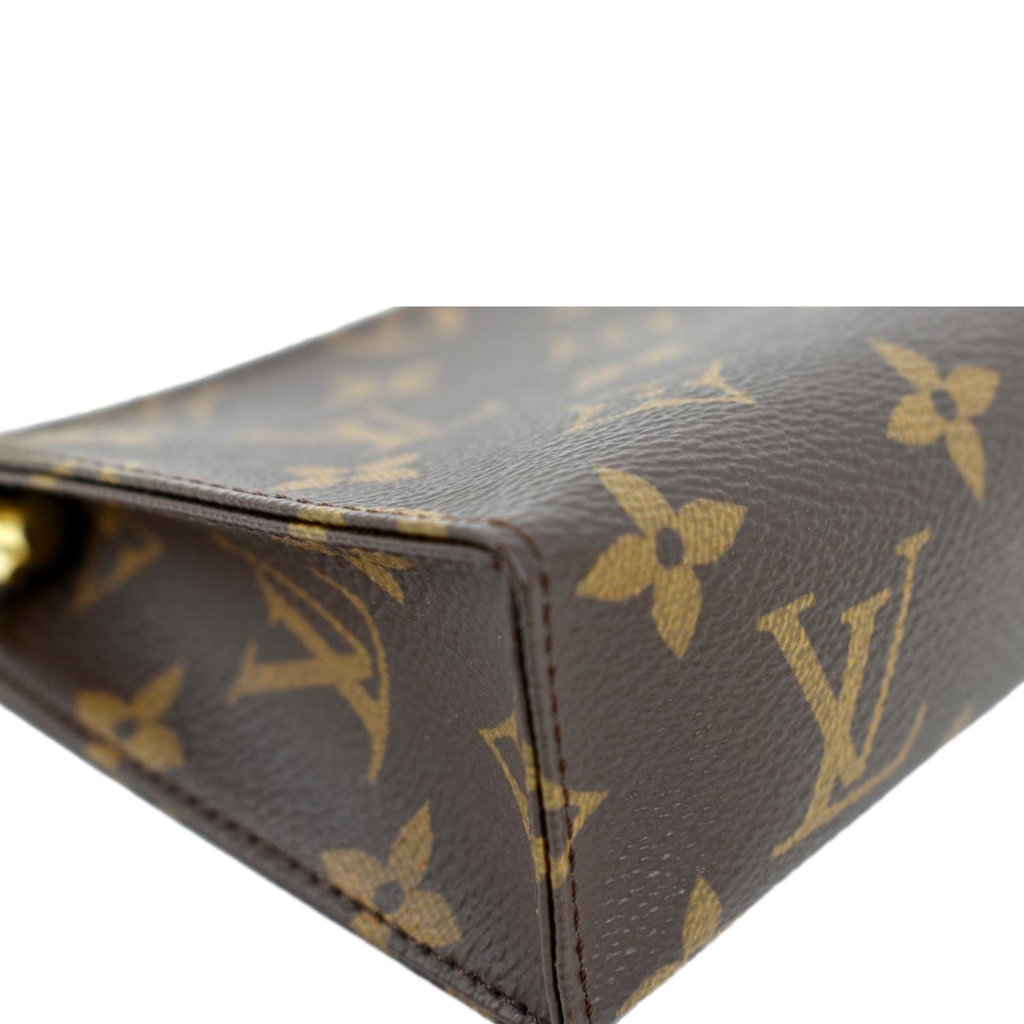 LOUIS VUITTON Toiletry 15 Monogram Canvas Cosmetics Pouch Brown