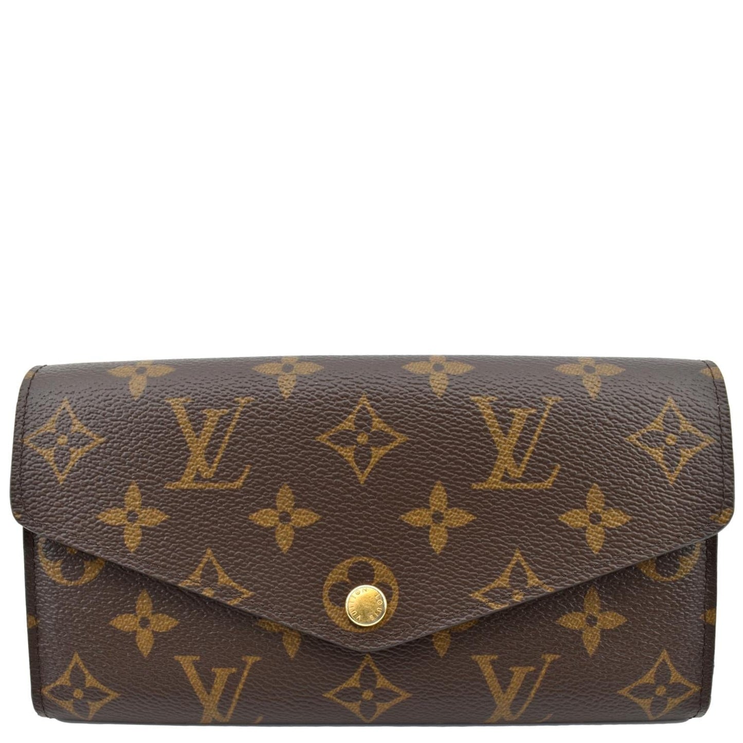 LOUIS VUITTON Sarah Monogram Canvas Wallet Brown