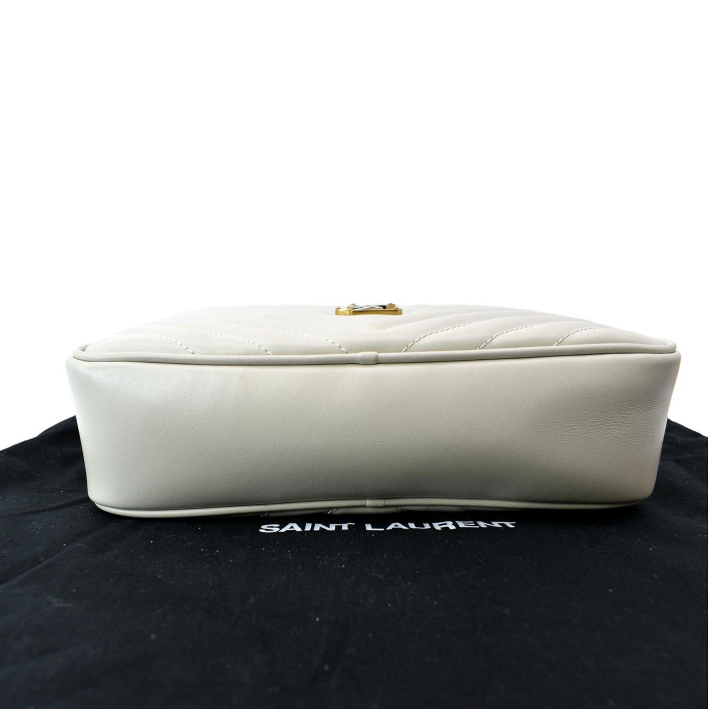 YVES SAINT LAURENT Mini Lou Matelasse Leather Camera Bag White
