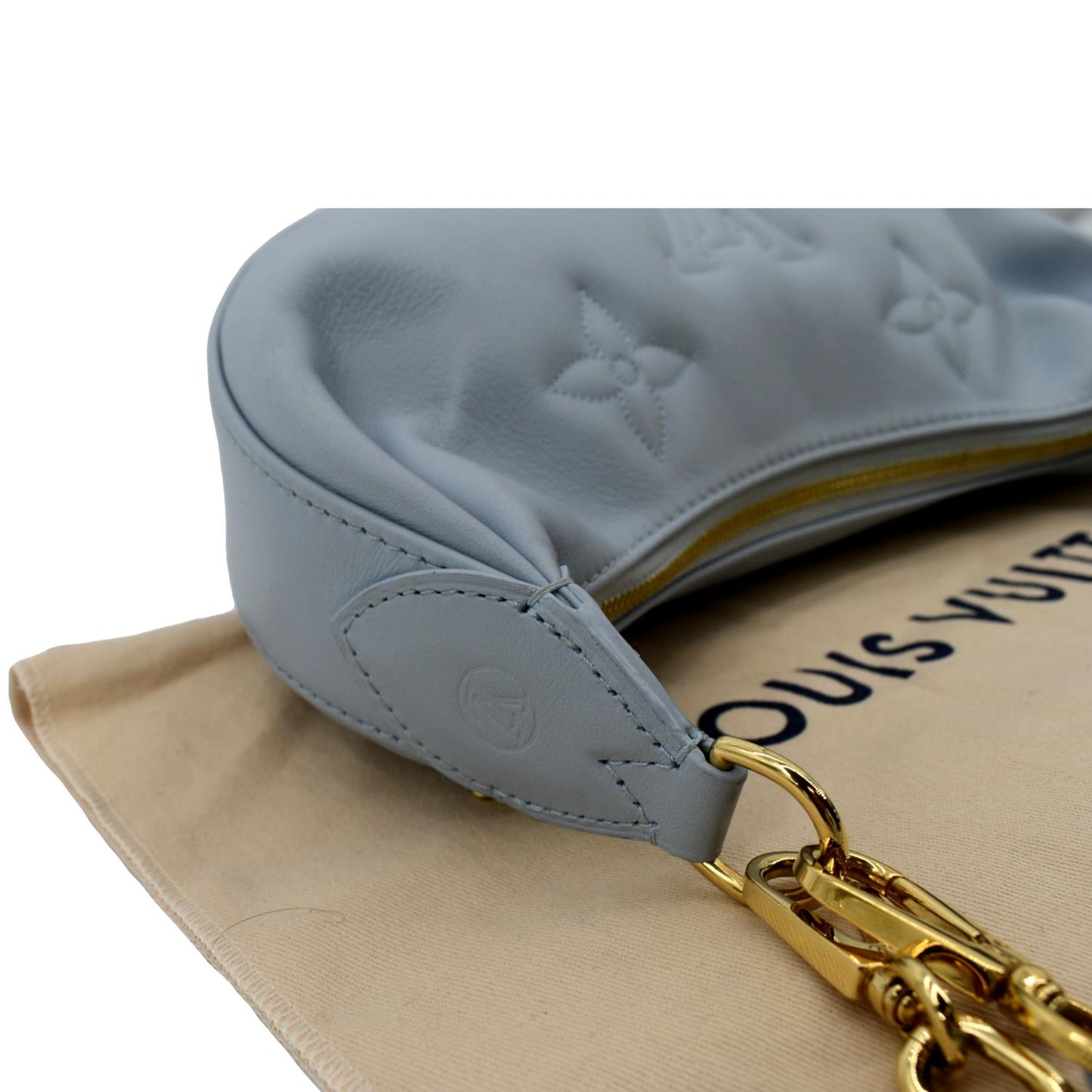 LOUIS VUITTON Over The Moon Calf Leather Shoulder Bag Blue