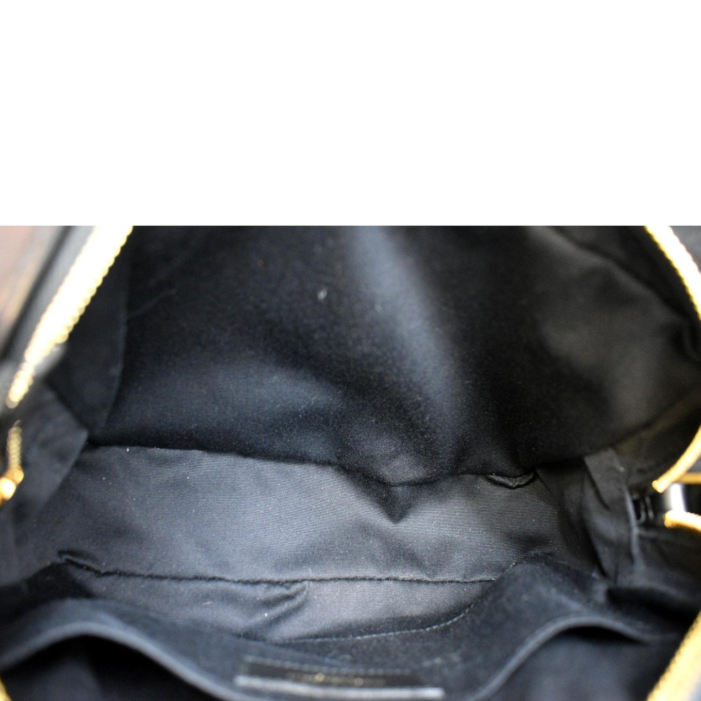 YVES SAINT LAURENT Lou Chevron Leather Camera Crossbody Bag Black