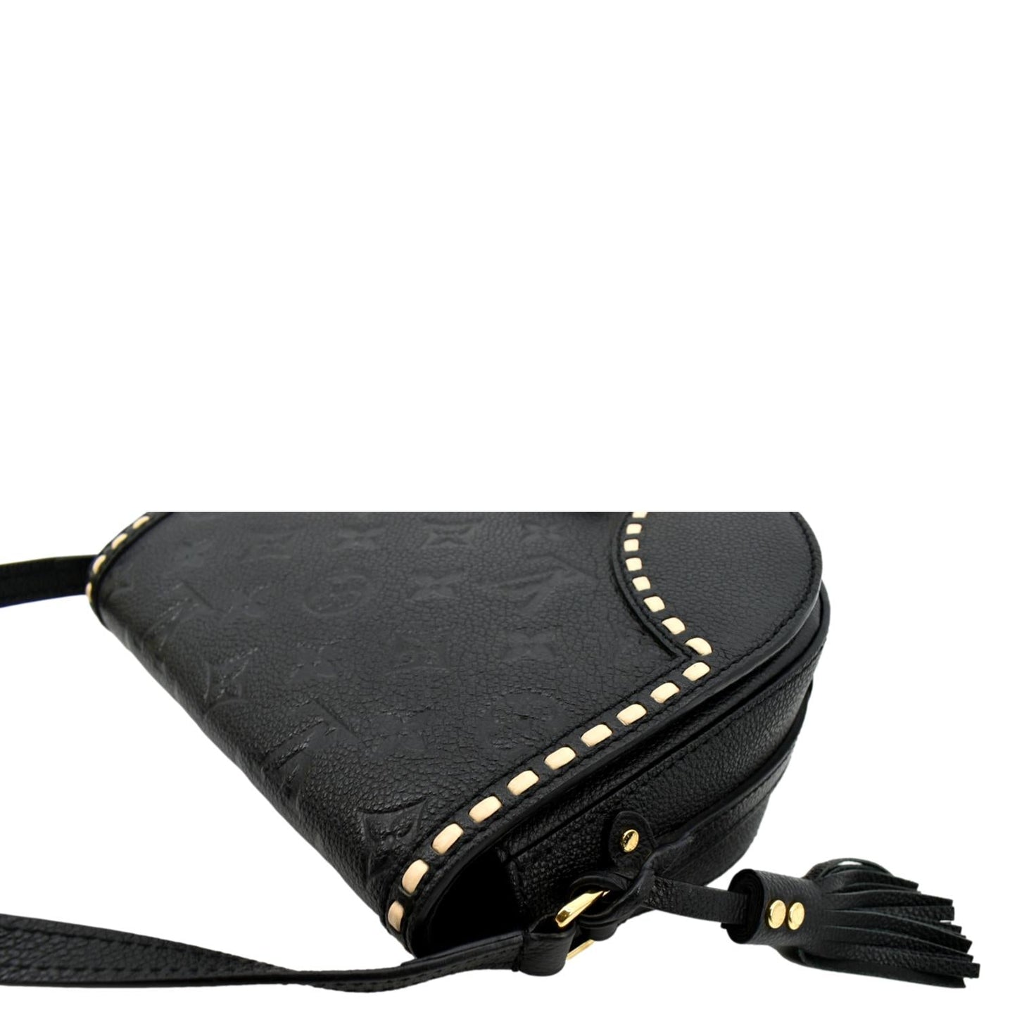 LOUIS VUITTON Junot Empreinte Leather Shoulder Bag Black