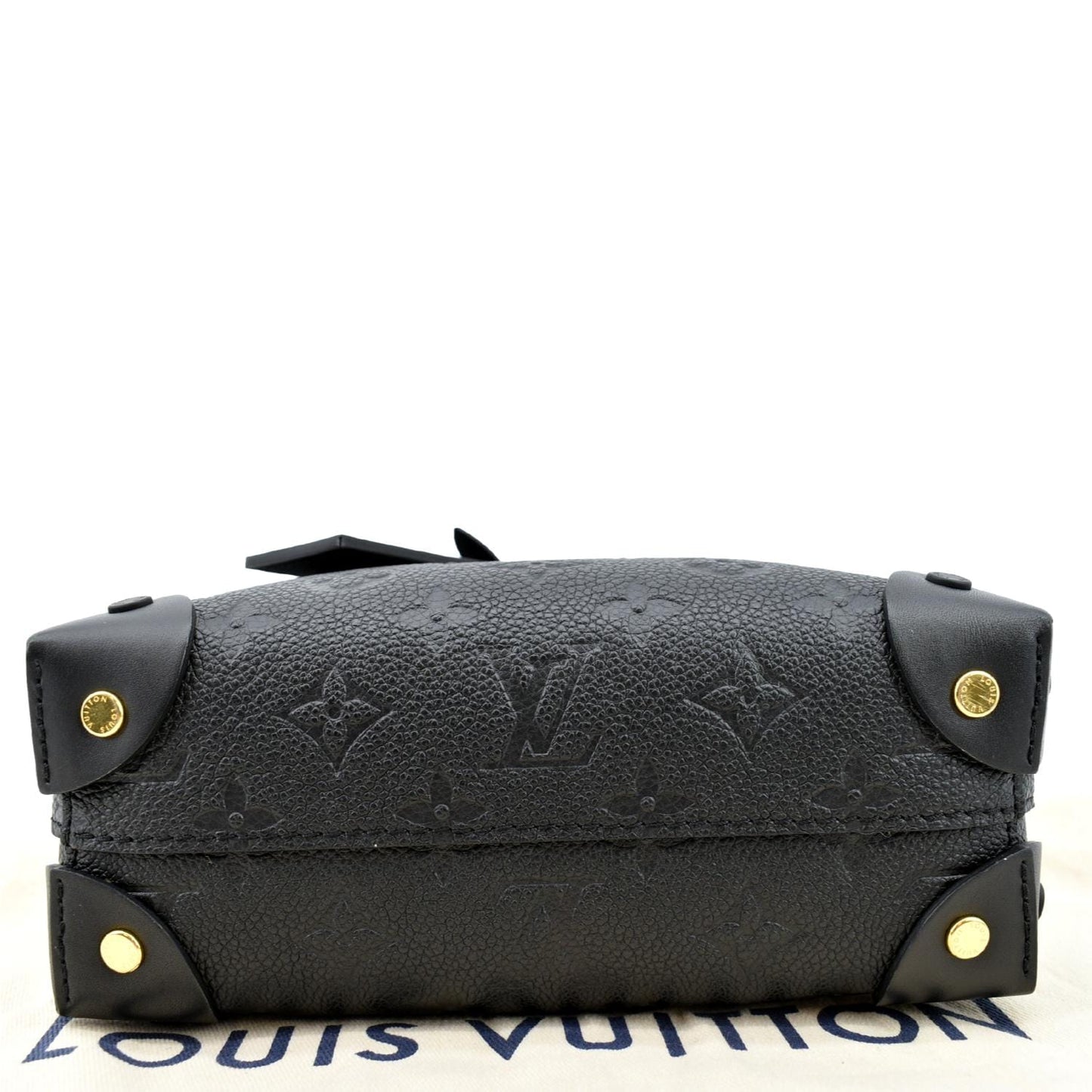 LOUIS VUITTON Petite Malle Souple Monogram Empreinte Shoulder Bag Black