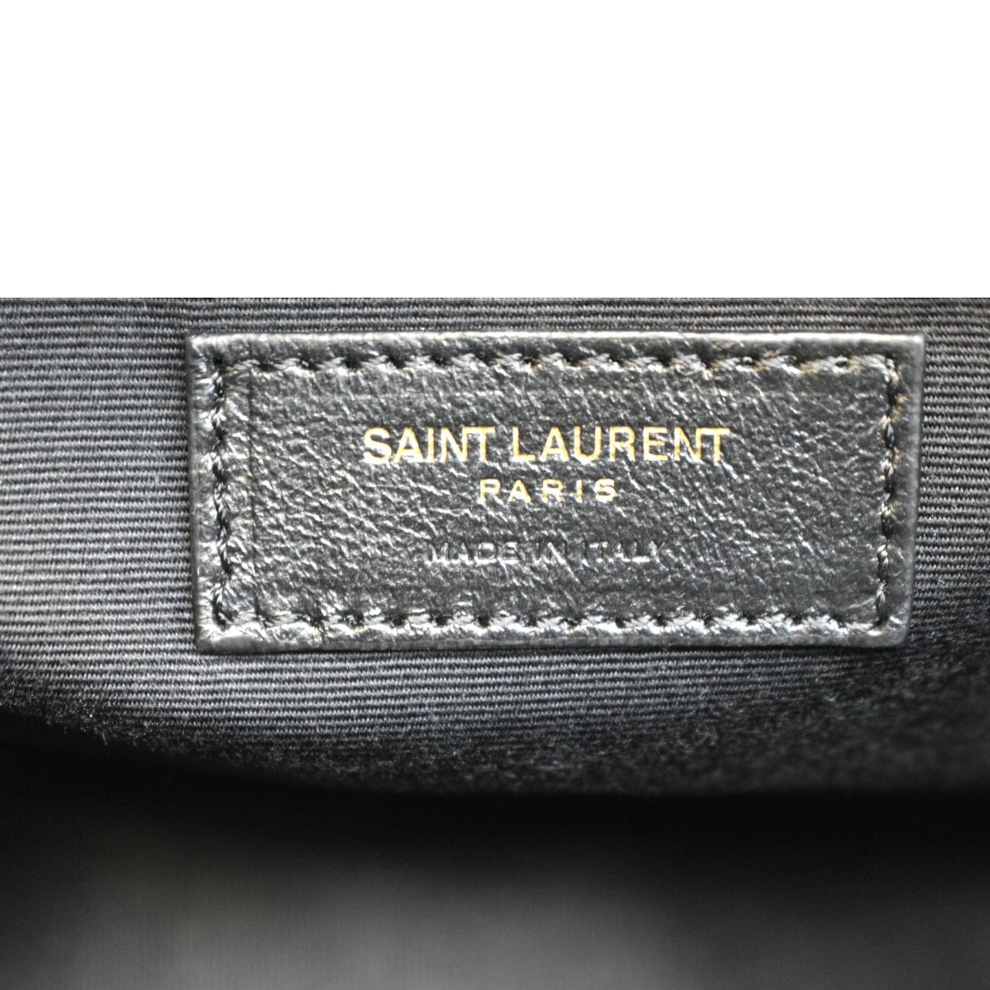 YVES SAINT LAURENT Lou Chevron Leather Camera Crossbody Bag Black