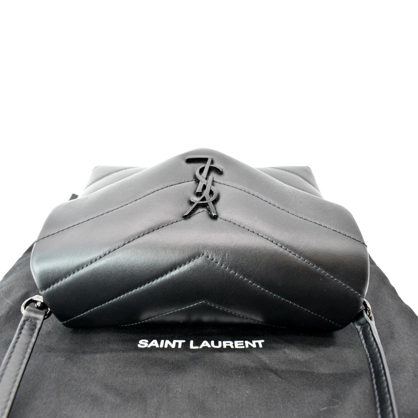 YVES SAINT LAURENT Loulou Toy Matelasse Leather Crossbody Bag Black