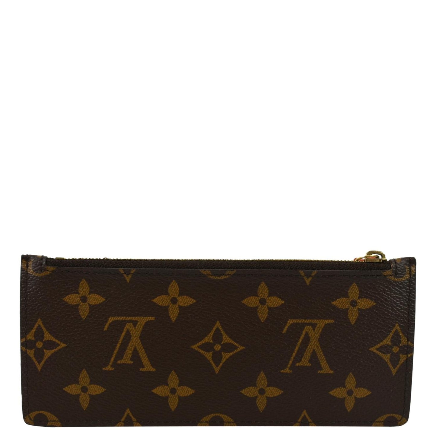 LOUIS VUITTON Felicie Zippered Monogram Canvas Insert Pouch Brown