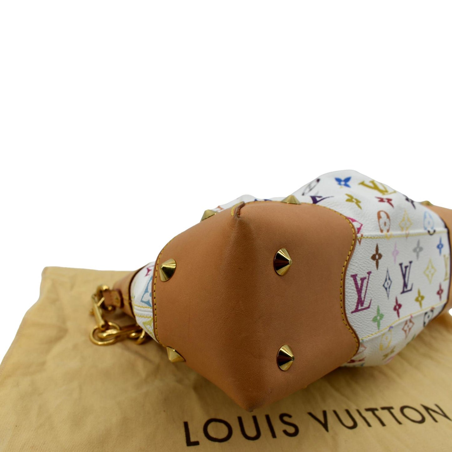 LOUIS VUITTON Judy GM White Monogram Canvas Multicolor