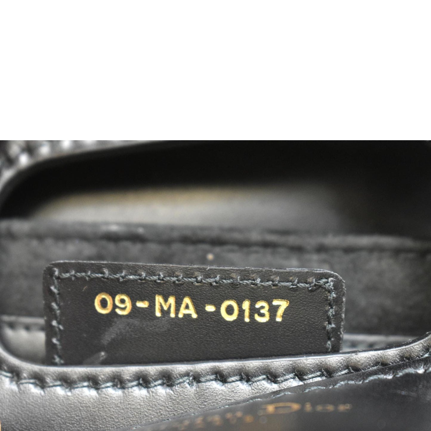 CHRISTIAN DIOR D Fence Calfskin Leather Saddle Bag Black