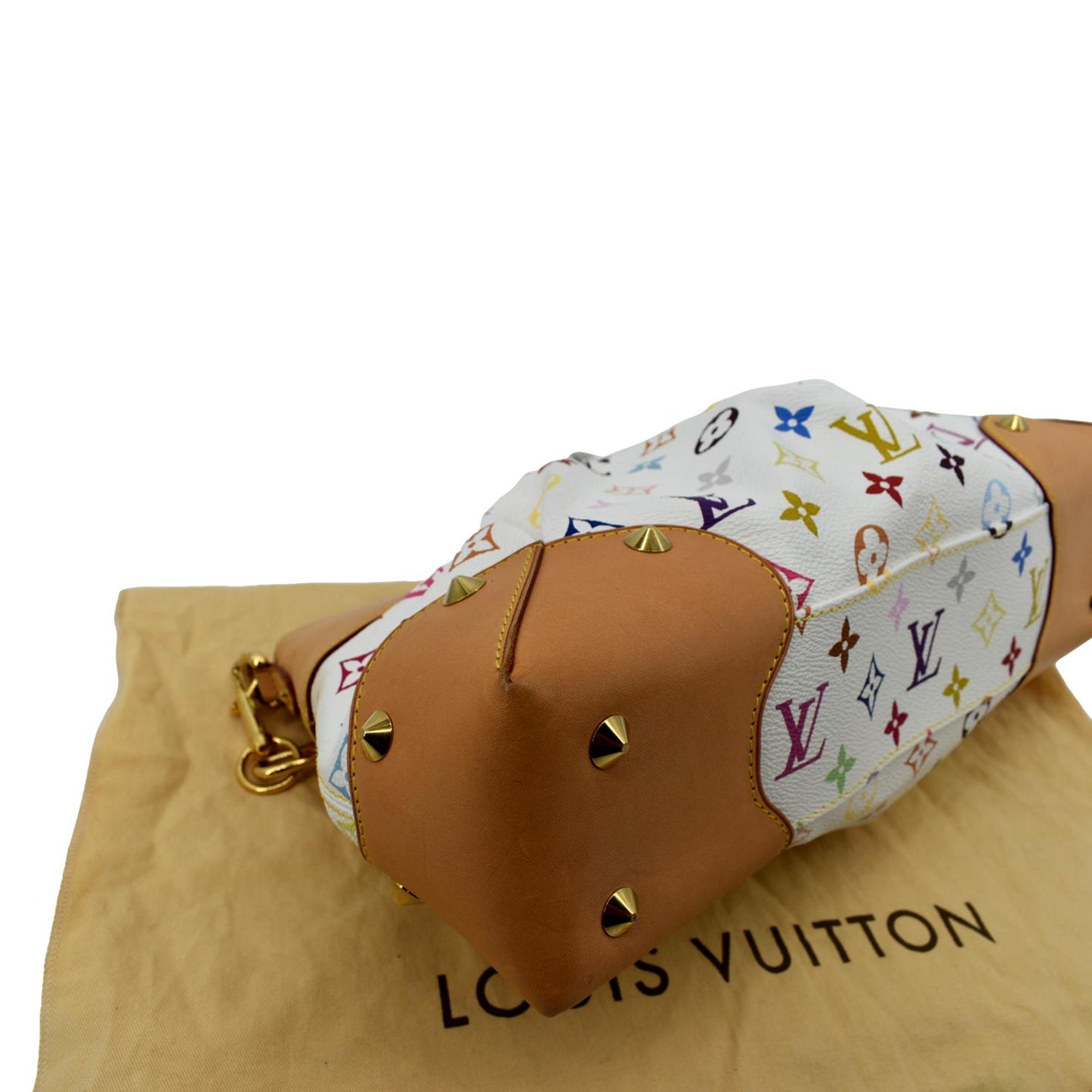 LOUIS VUITTON Judy GM White Monogram Canvas Multicolor