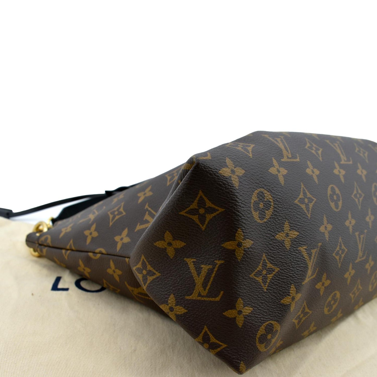 LOUIS VUITTON Flower Zipped MM Monogram Canvas Tote Bag Noir
