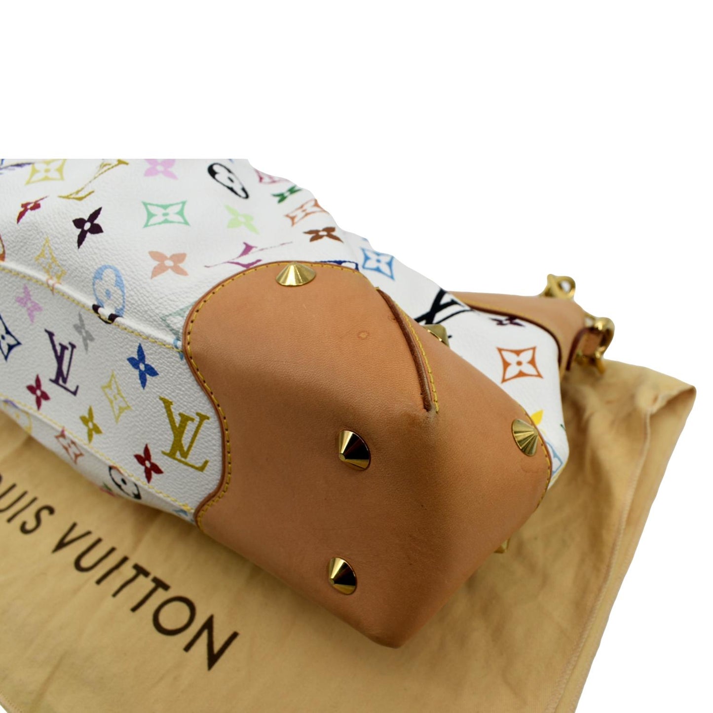LOUIS VUITTON Judy GM White Monogram Canvas Multicolor