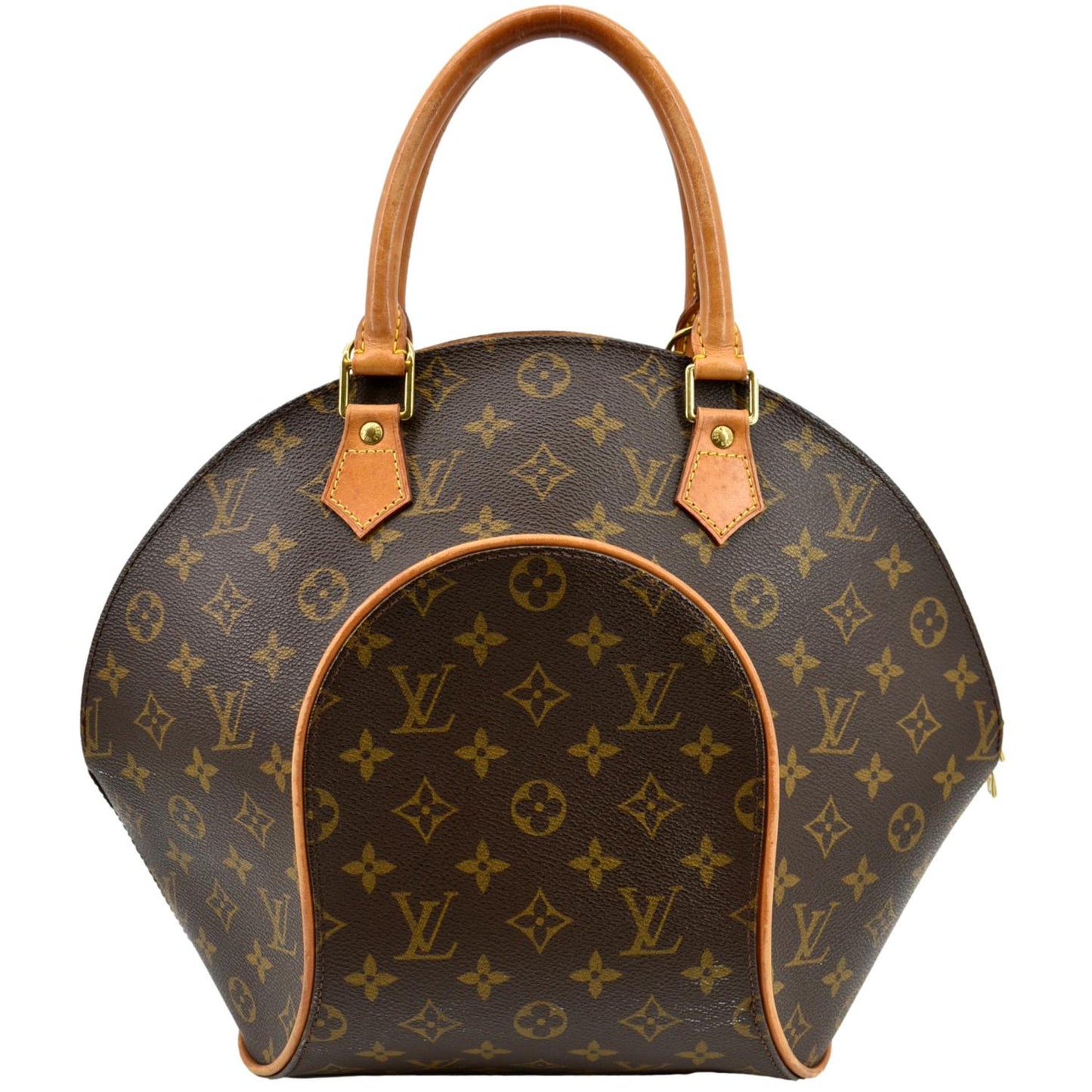 LOUIS VUITTON Ellipse MM Monogram Canvas Satchel Bag Brown