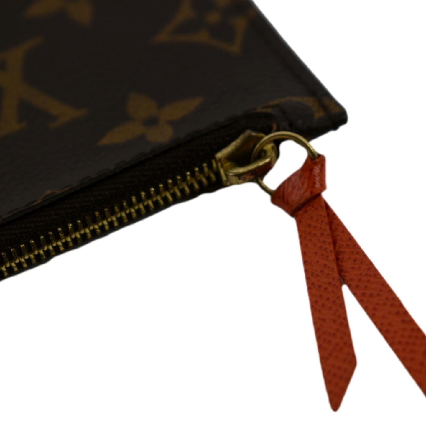 LOUIS VUITTON Felicie Zippered Monogram Canvas Insert Pouch Brown