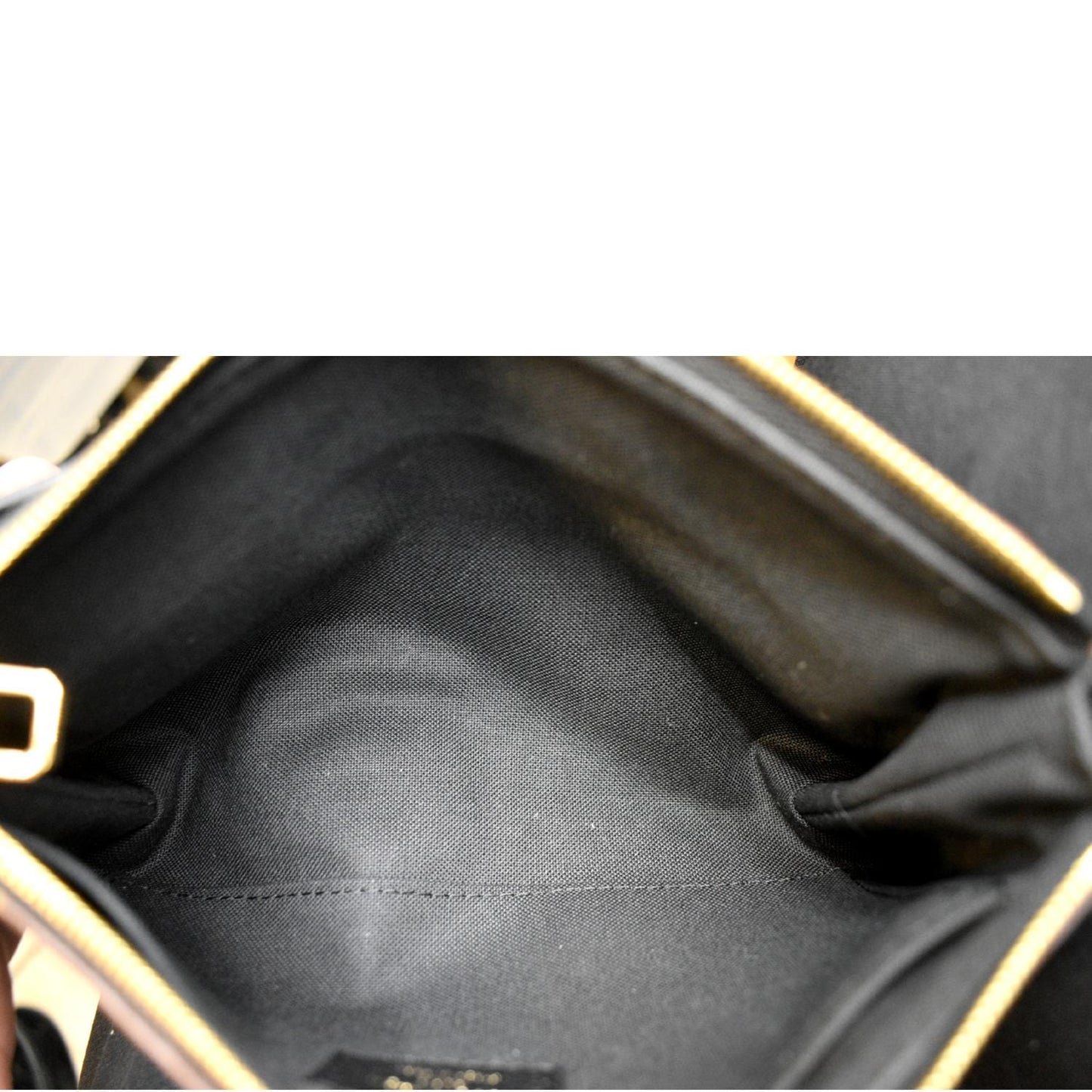 LOUIS VUITTON Pallas Monogram Canvas Clutch Crossbody Bag Brown
