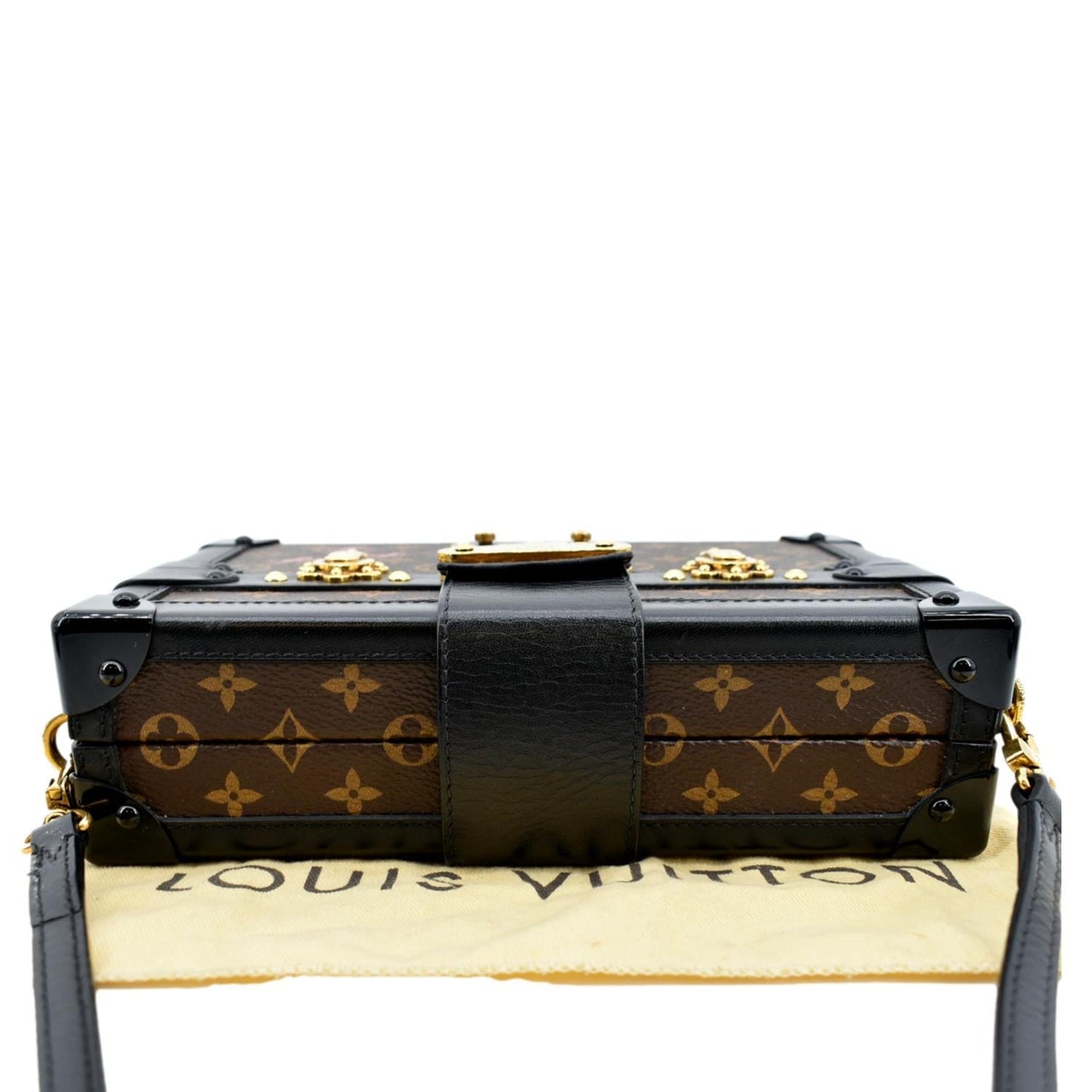 LOUIS VUITTON Trunk Clutch Reverse Monogram Crossbody Bag Brown