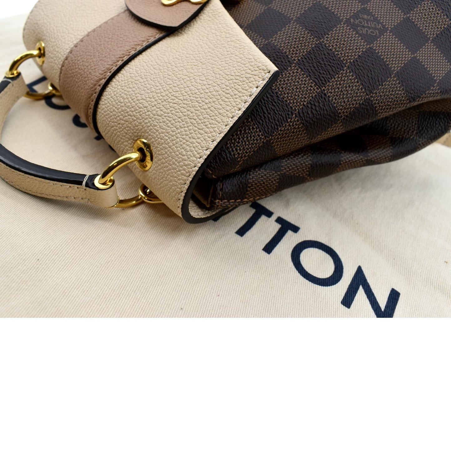 LOUIS VUITTON Clapton Damier Ebene Backpack Bag Creme Beige