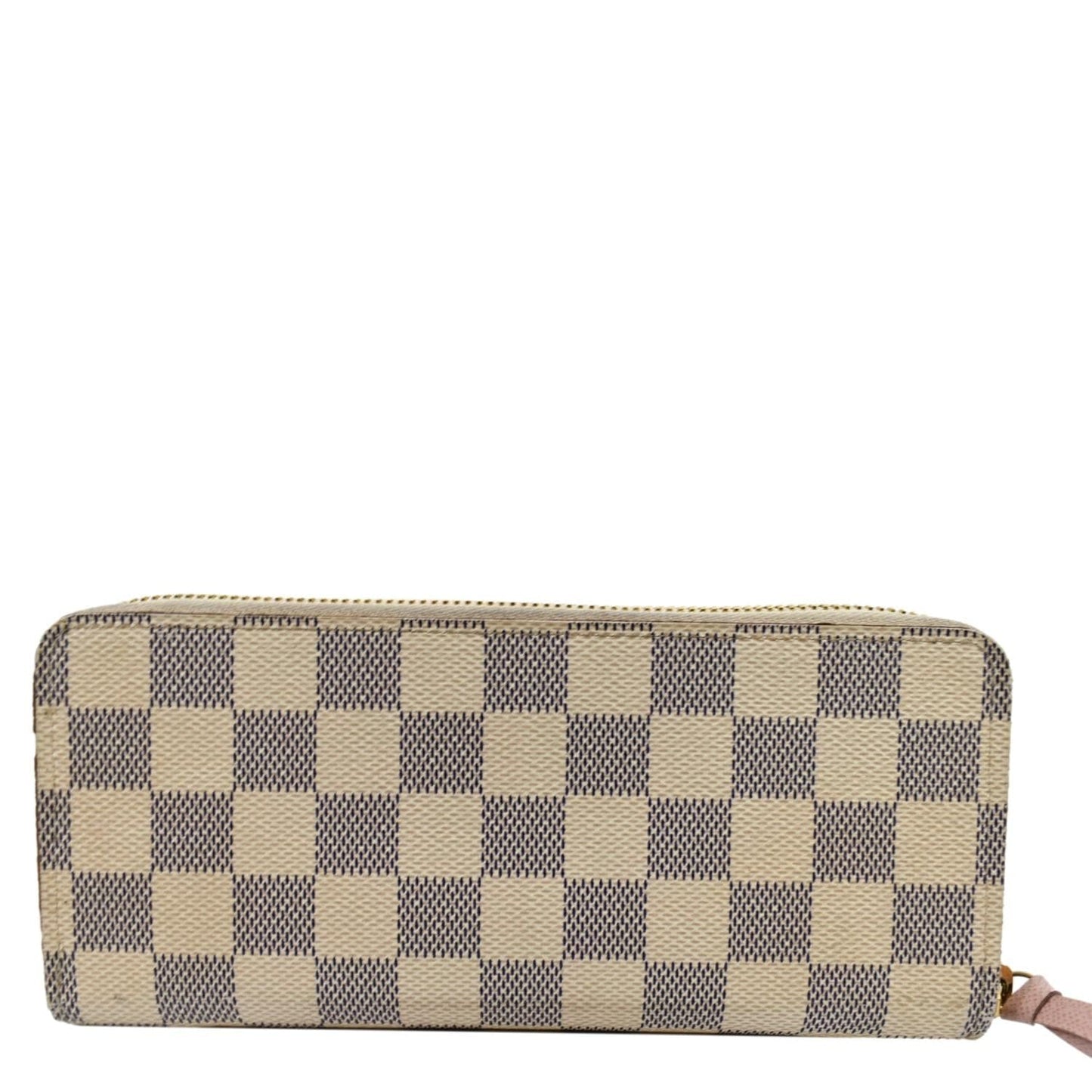 LOUIS VUITTON Clemence Damier Azur Wallet White