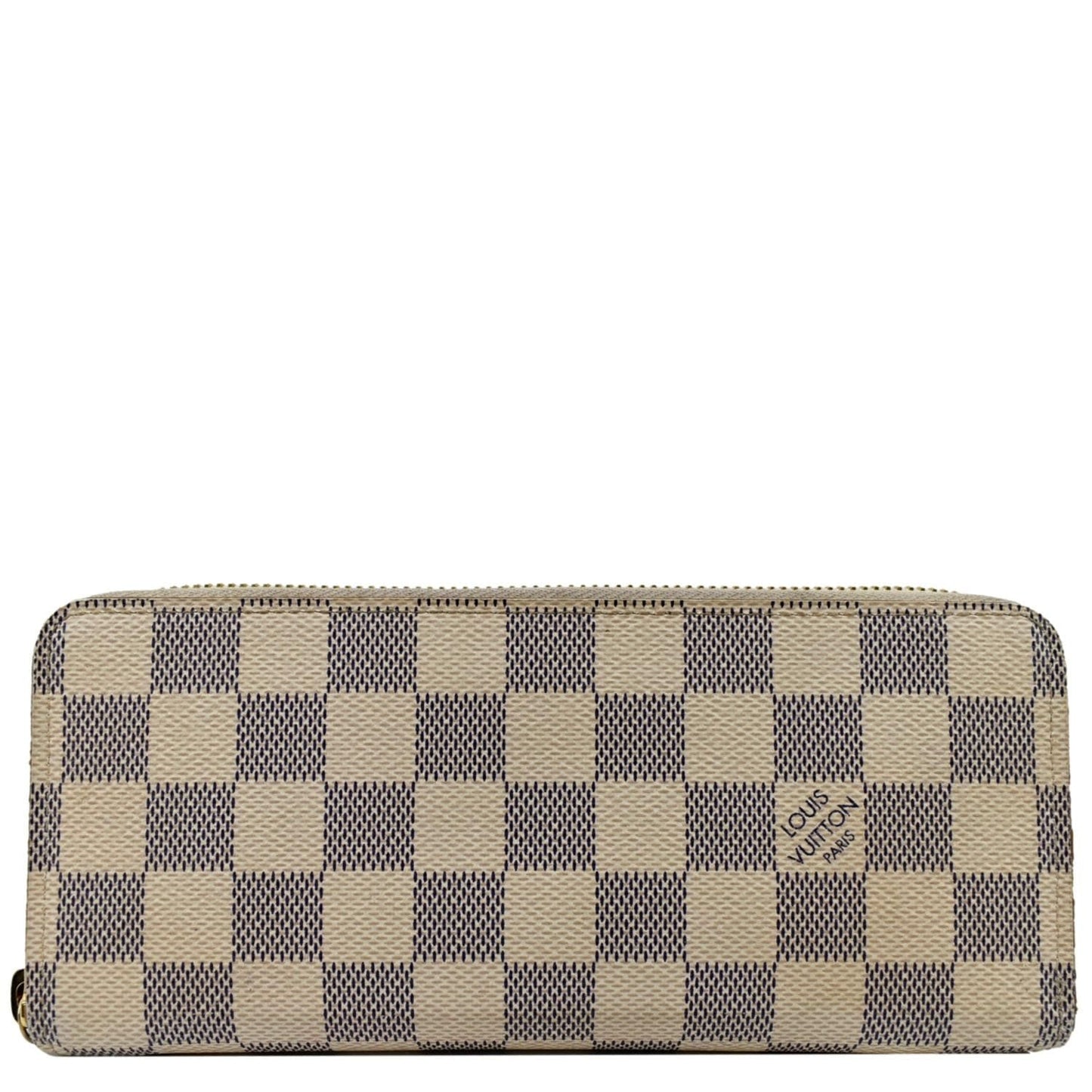 LOUIS VUITTON Clemence Damier Azur Wallet White