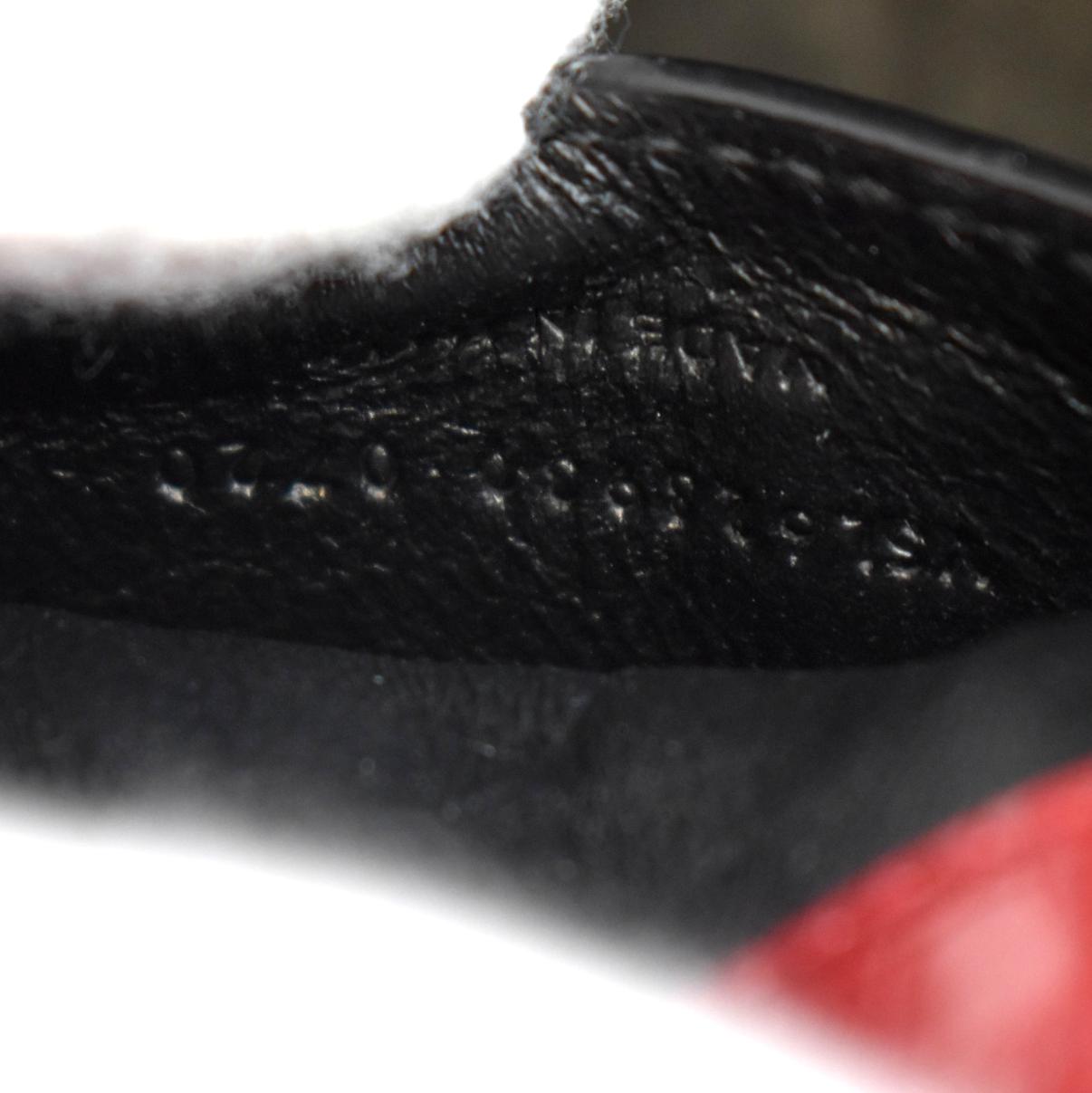 YVES SAINT LAURENT Cassandra Top Handle Embossed Leather Shoulder Bag Red