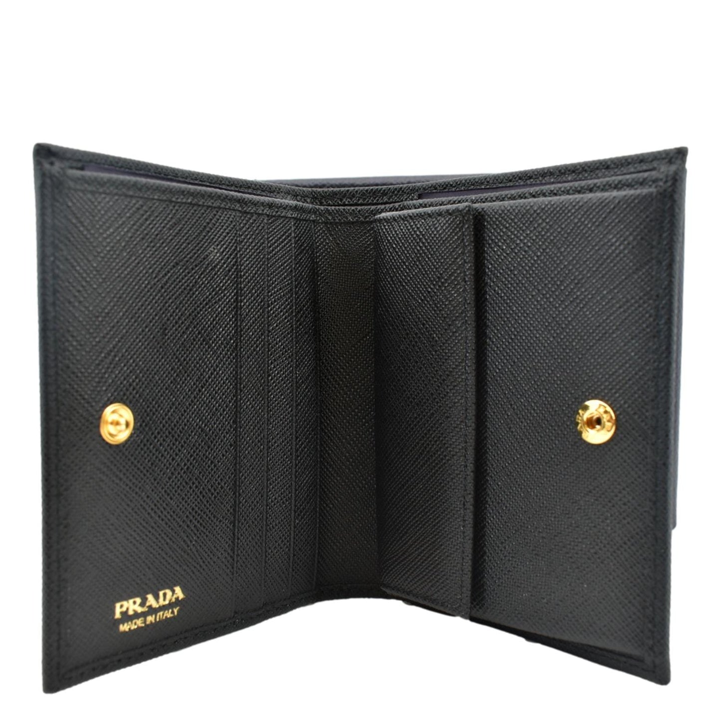 PRADA Small Saffiano Leather Wallet Black
