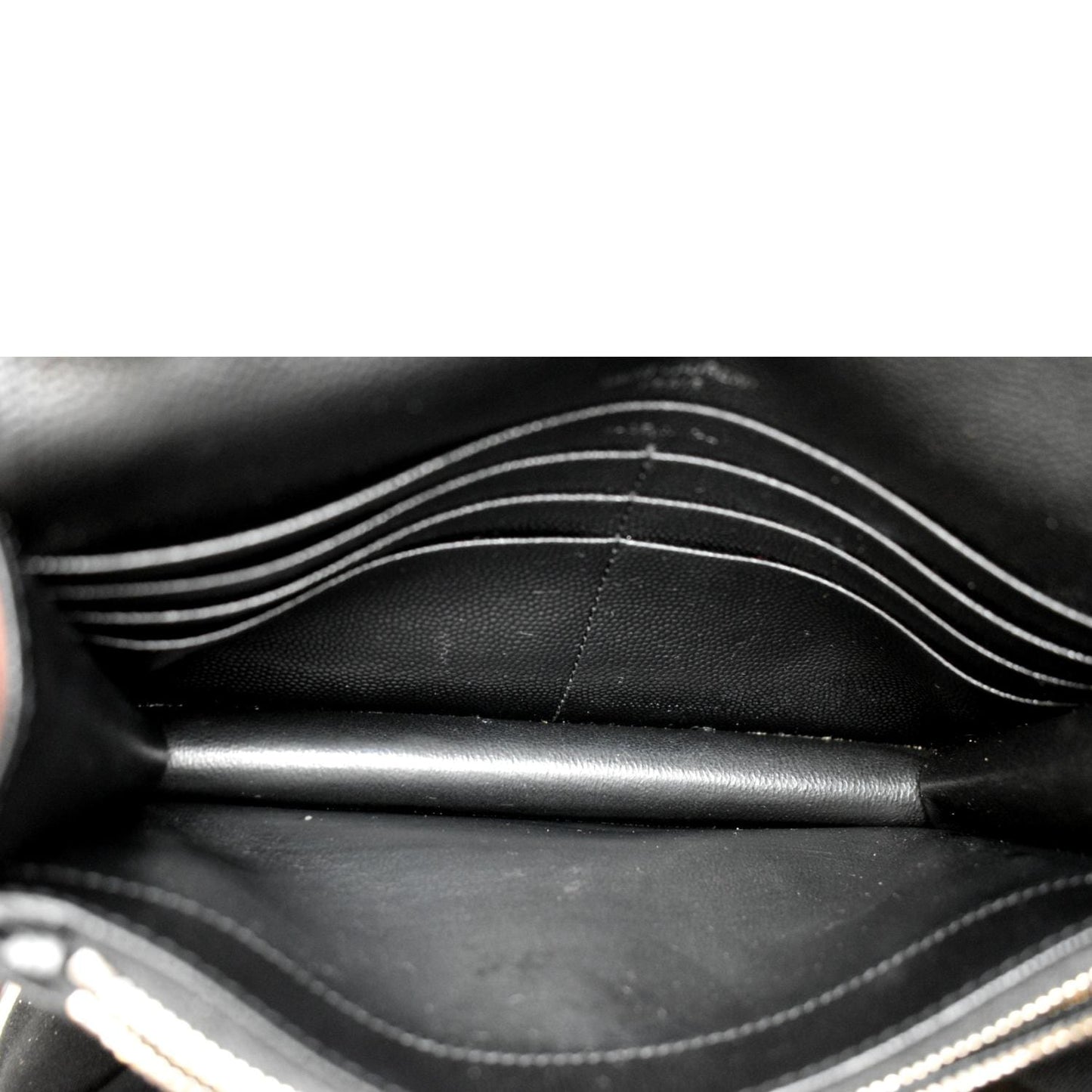 YVES SAINT LAURENT Cassandre Grain De Poudre Crossbody Chain Bag Black