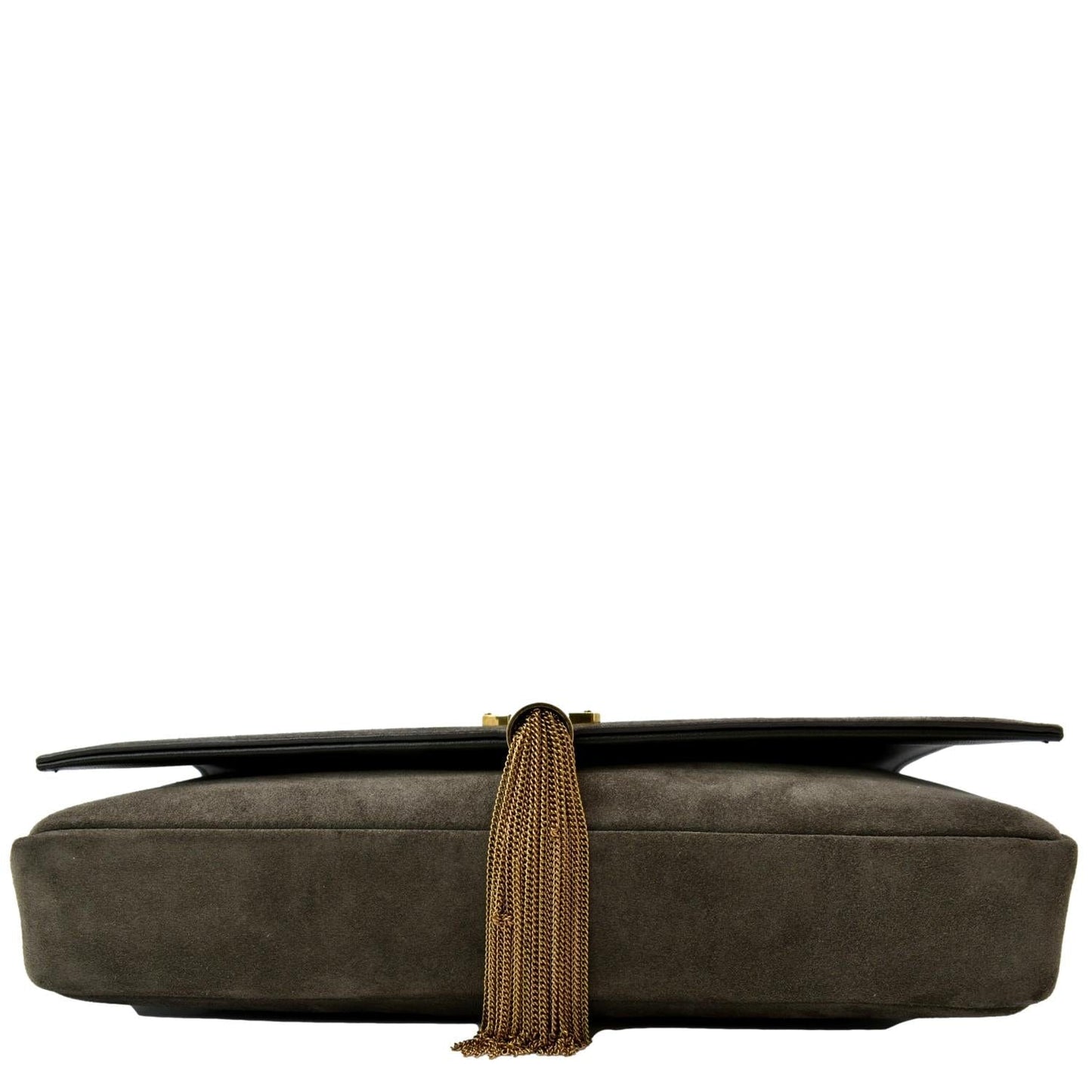 YVES SAINT LAURENT Kate 99 Suede Shoulder Bag Dark Brown