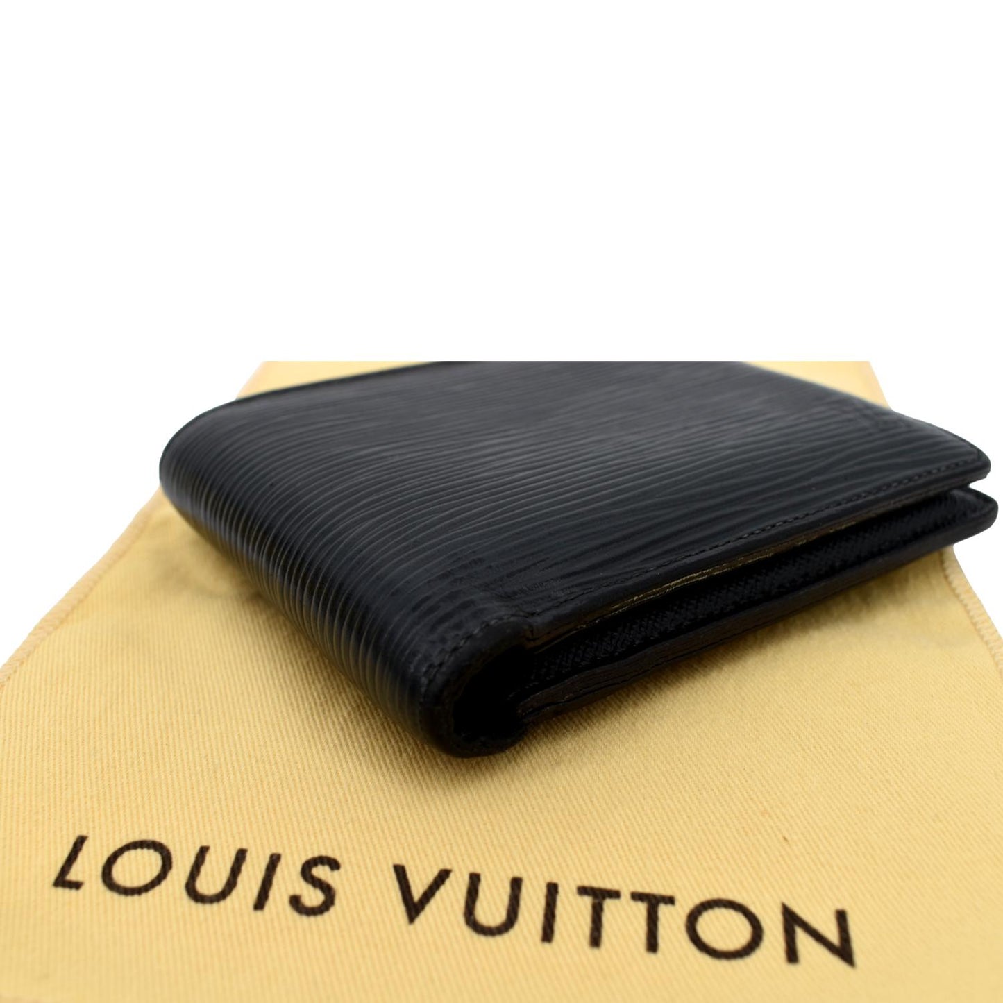 LOUIS VUITTON Multiple Epi Leather Wallet Black