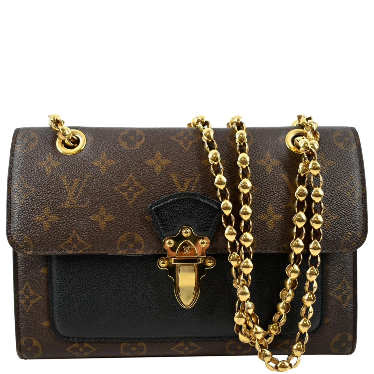 LOUIS VUITTON Victoire Monogram Canvas Crossbody Bag Black