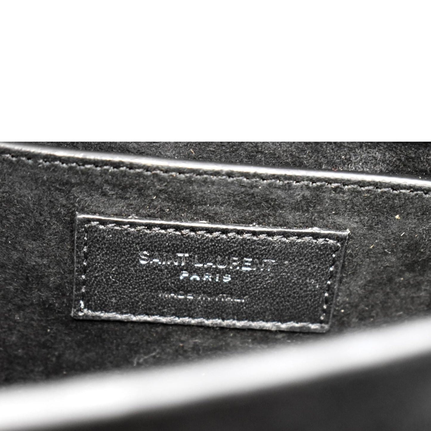 YVES SAINT LAURENT Sunset Calfskin Leather Chain Shoulder Bag Black