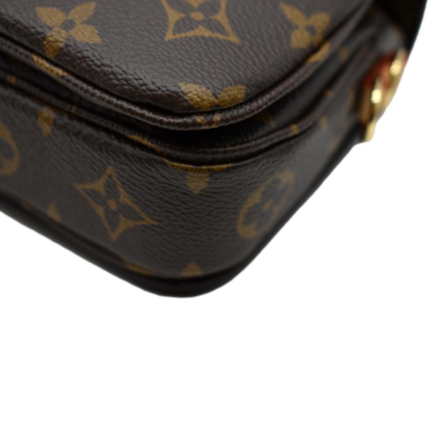 LOUIS VUITTON Metis East West Pochette Monogram Canvas Shoulder Bag Brown