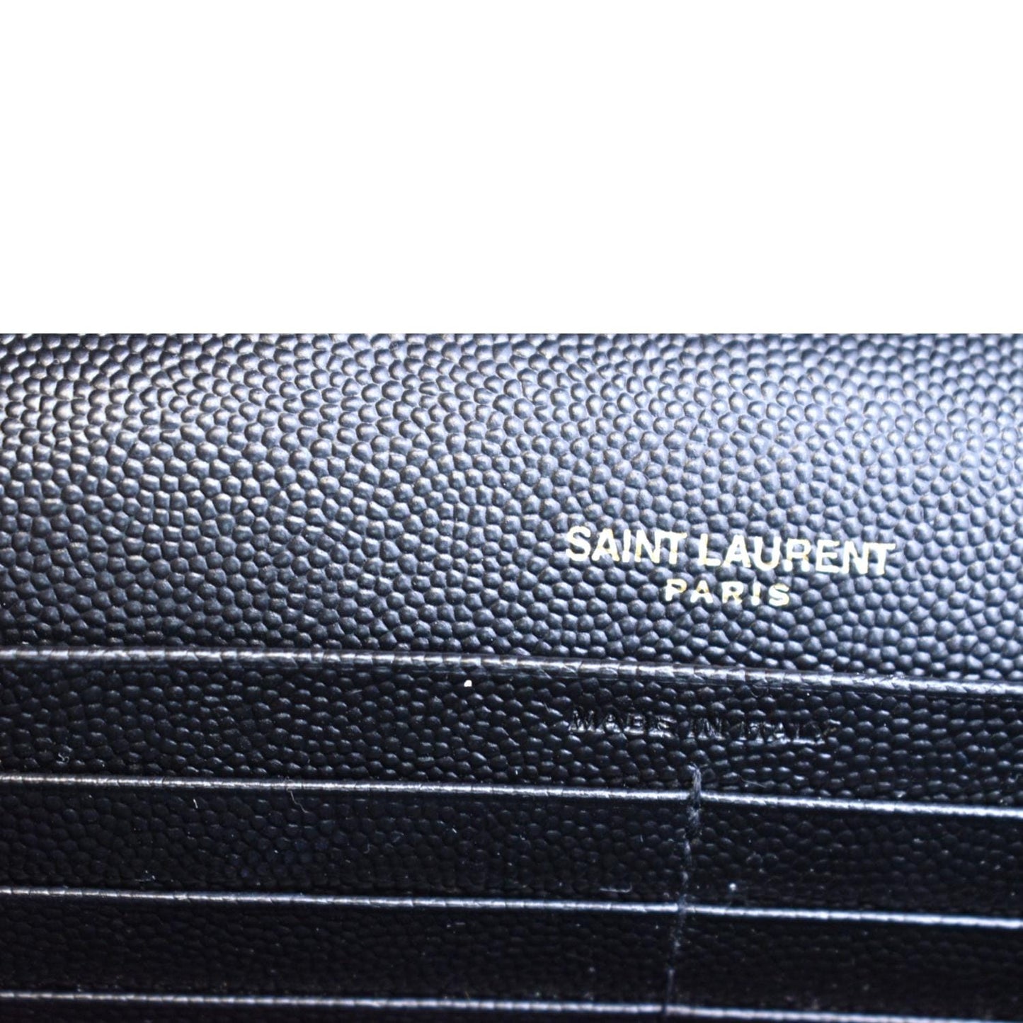 YVES SAINT LAURENT Chevron Grain De Poudre Envelope Chain Bag Black - Sold