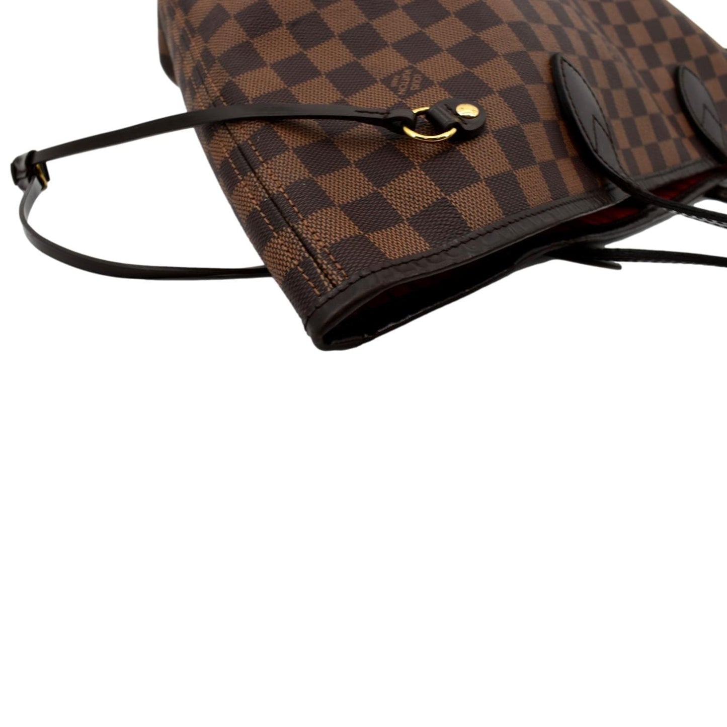 LOUIS VUITTON Neverfull MM Damier Ebene Tote Bag Brown