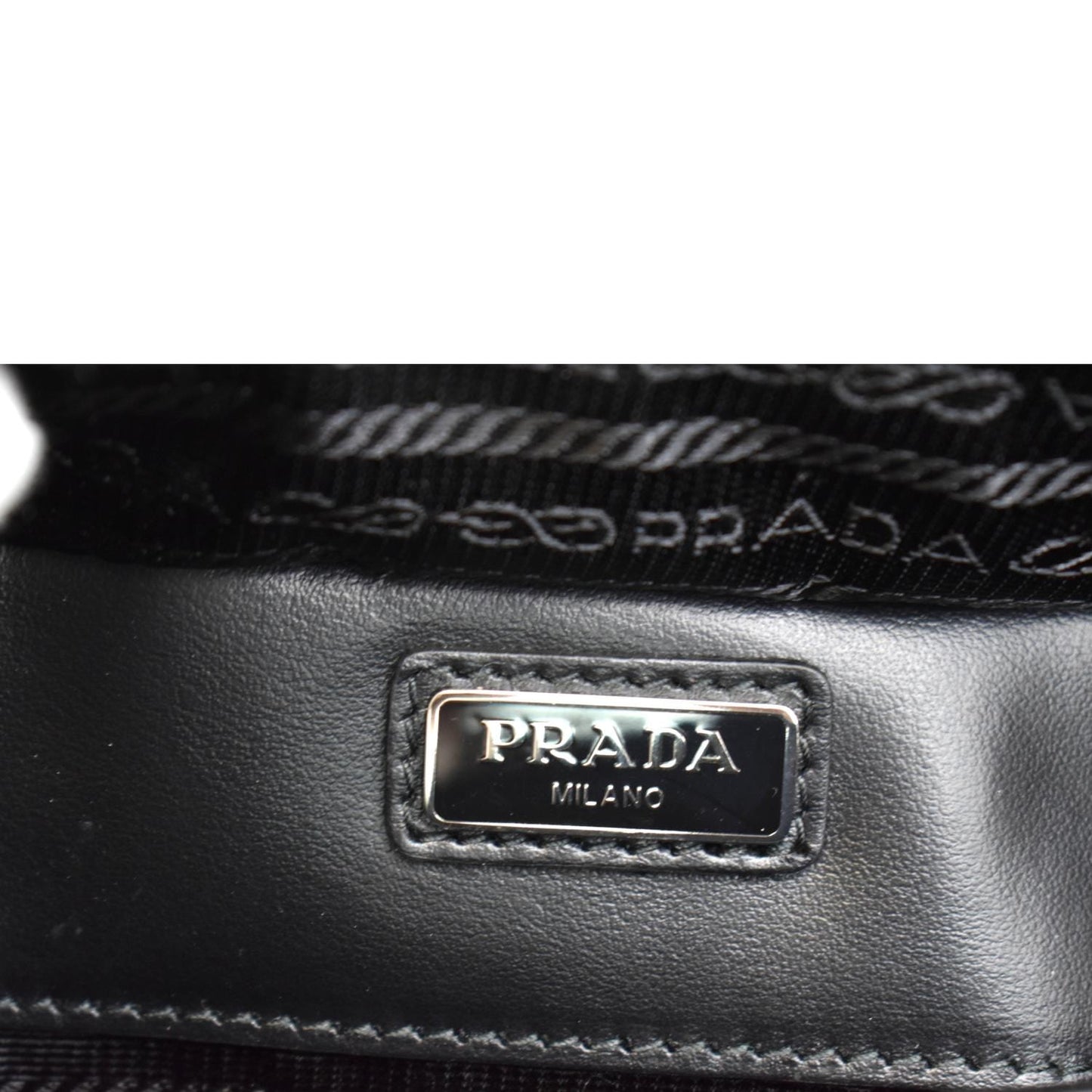 PRADA Brique Patent Leather Crossbody Bag Black 2VH069