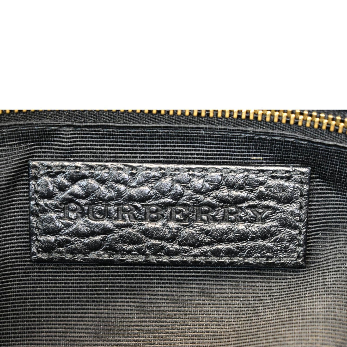 BURBERRY Dewsbury Medium Grain Check Embossed Tote Bag Black