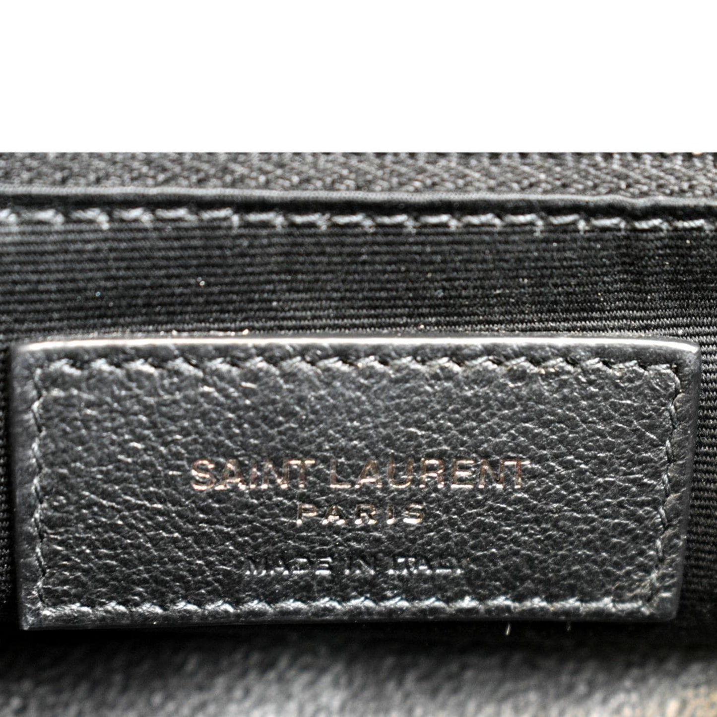 YVES SAINT LAURENT Niki Large Crinkle Leather Shopper Tote Bag Black