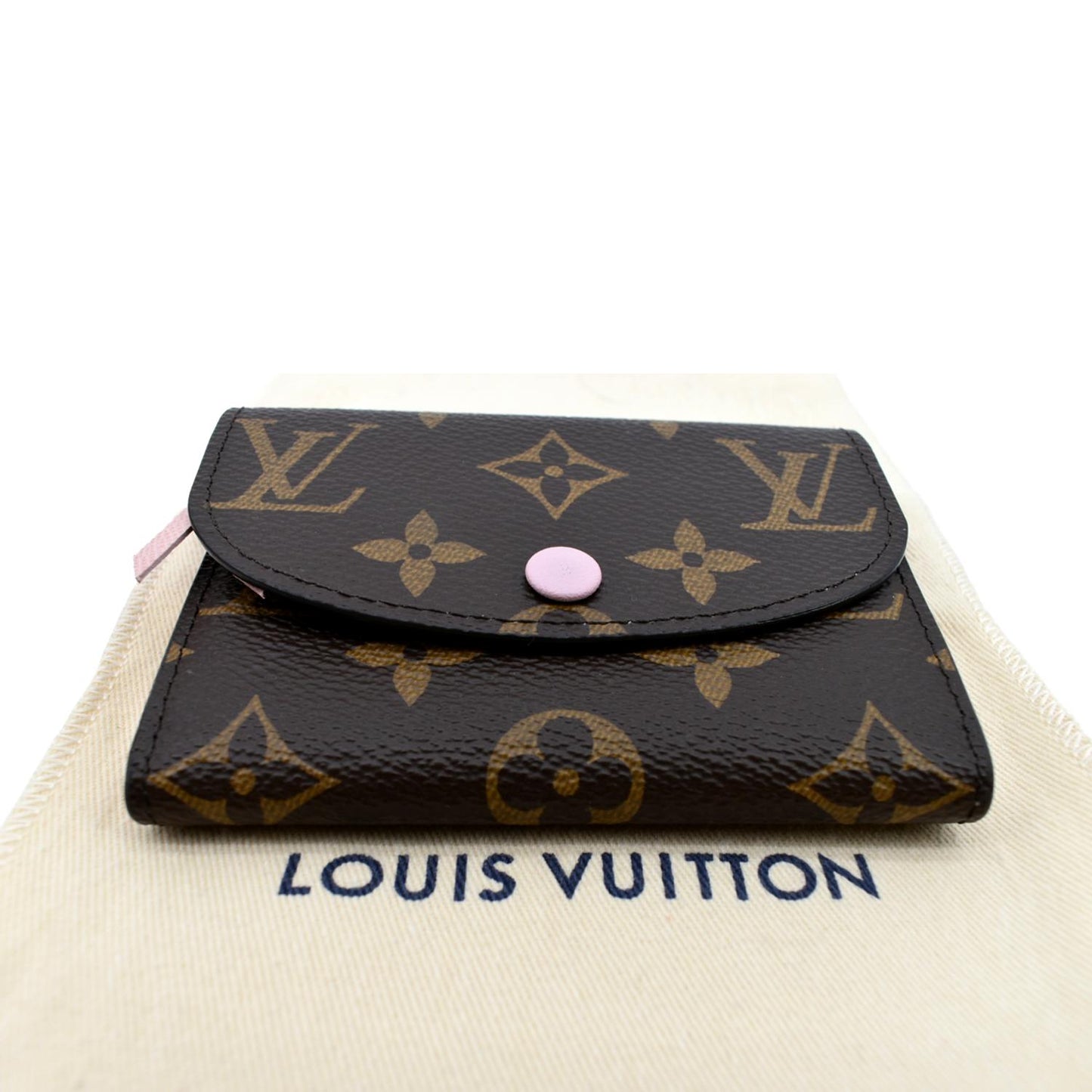 LOUIS VUITTON Rosalie Monogram Canvas Coin Wallet Rose Ballerine