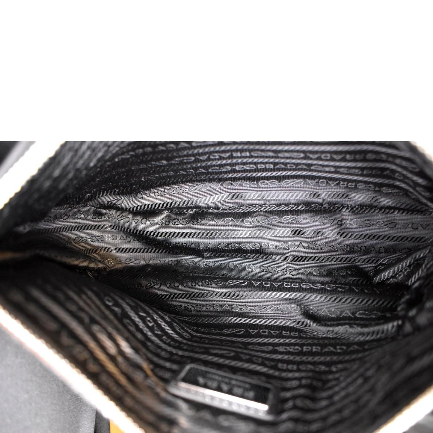 PRADA Saffiano Leather Shoulder Bag Black 2VH113