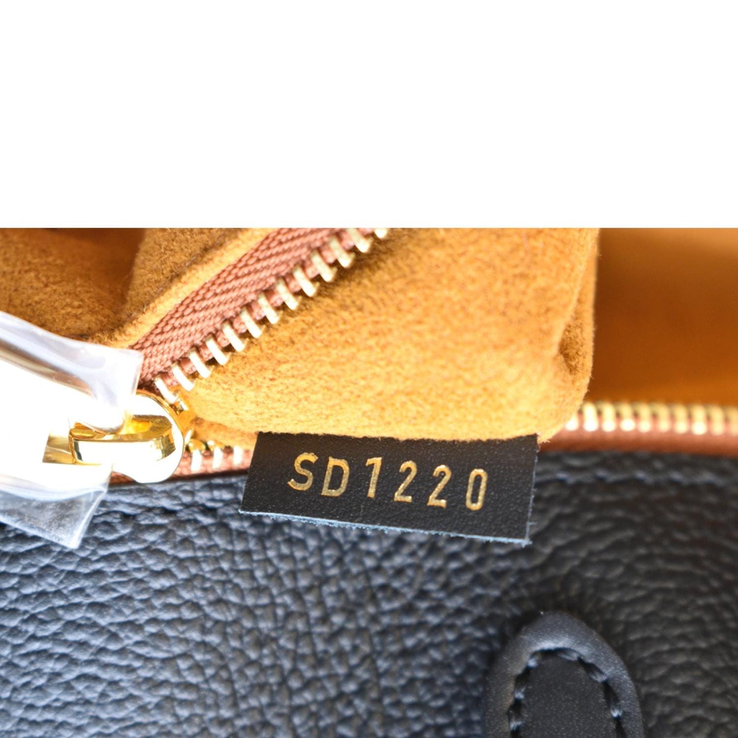 LOUIS VUITTON Onthego GM Monogram Empreinte Leather Tote Bag Black