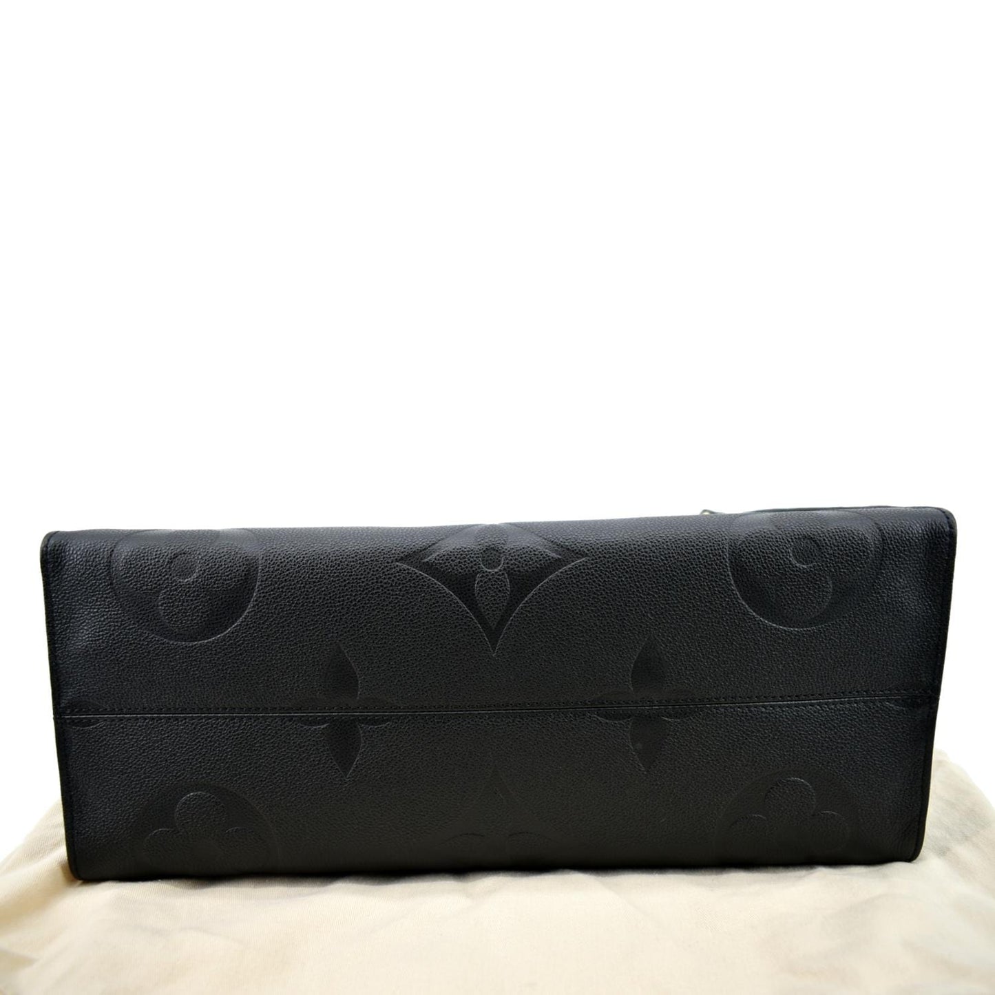 LOUIS VUITTON Onthego GM Monogram Empreinte Leather Tote Bag Black