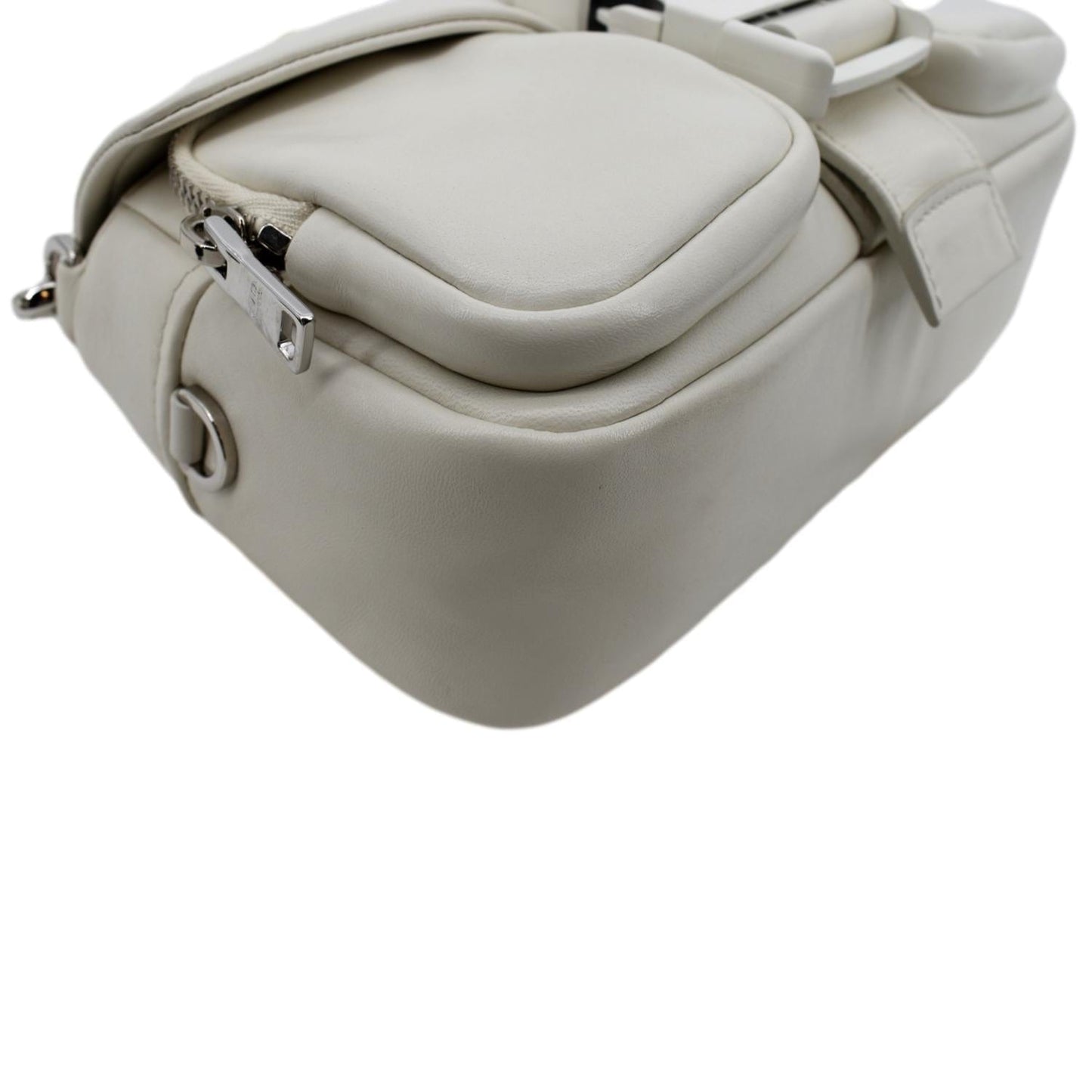 PRADA Borsa Pocket Con Nappa Leather Shoulder Bag White