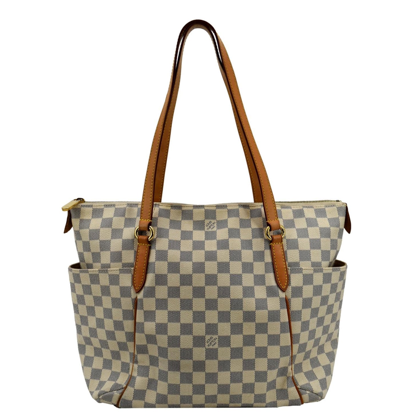 LOUIS VUITTON Totally GM Damier Azur Shoulder Bag White