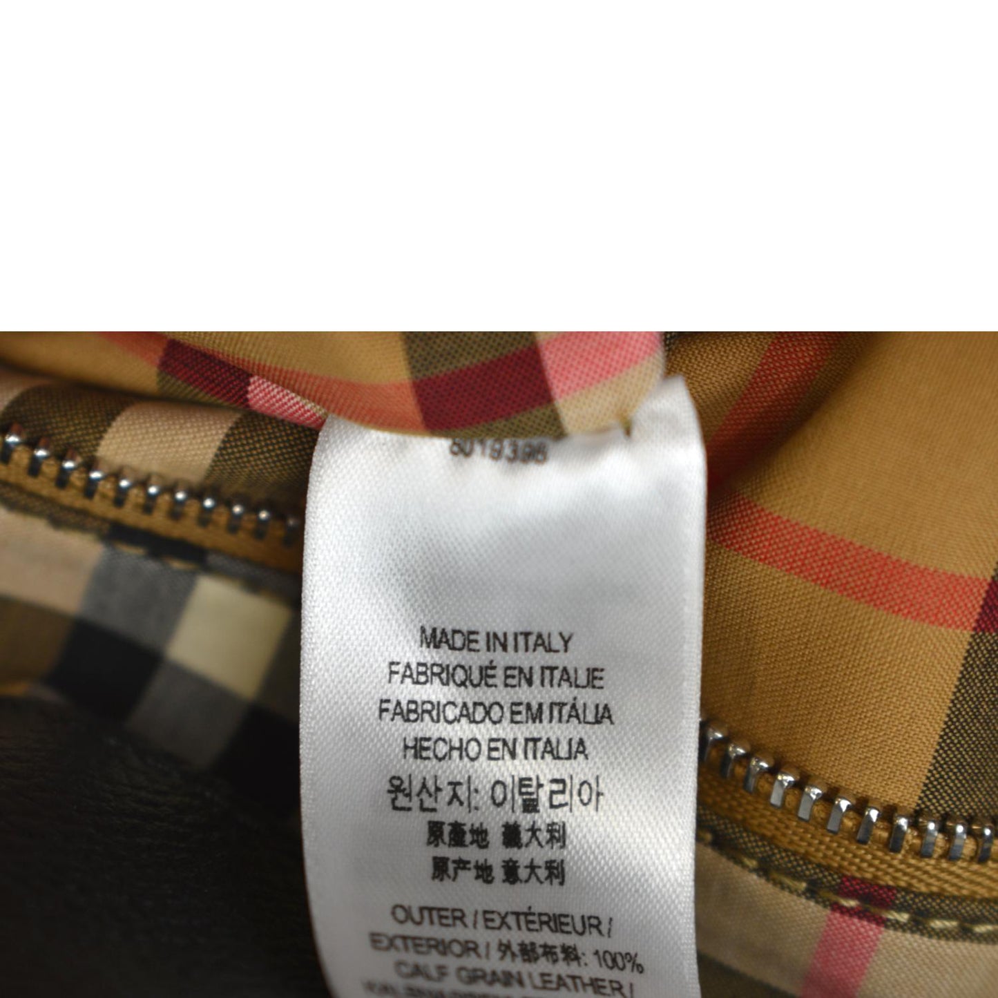 BURBERRY Banner Derby Medium Leather Tote Shoulder Bag Black