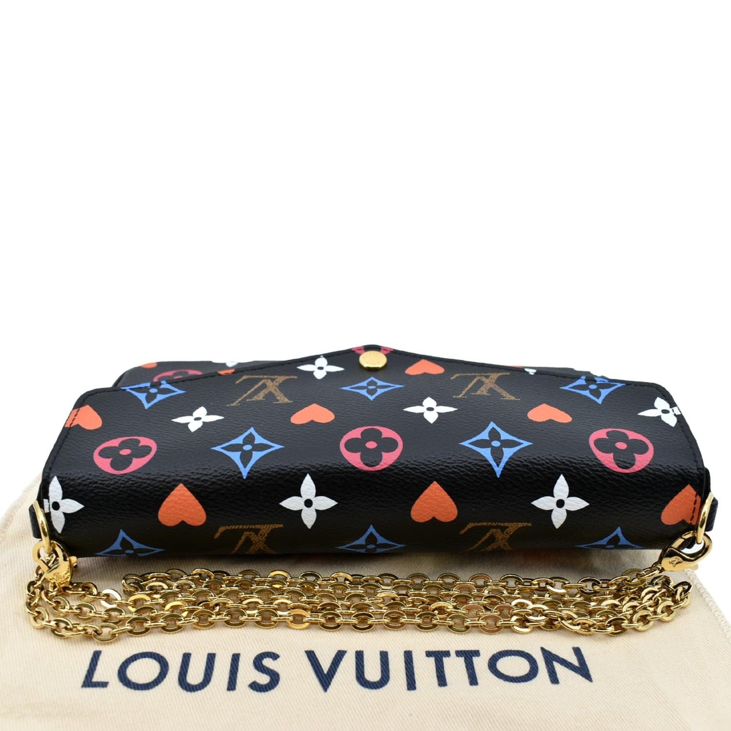 LOUIS VUITTON Pochette Felicie Game On Canvas Crossbody Bag Multicolor