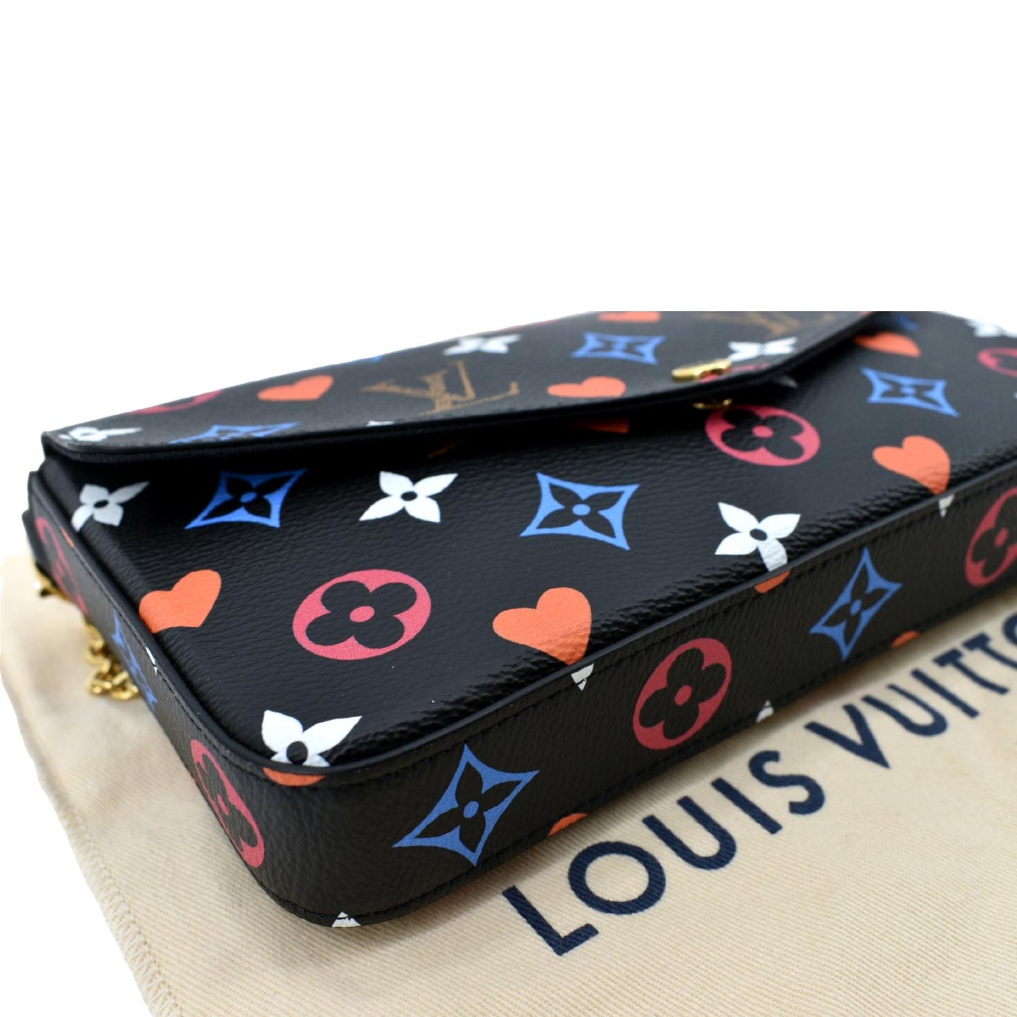 LOUIS VUITTON Pochette Felicie Game On Canvas Crossbody Bag Multicolor
