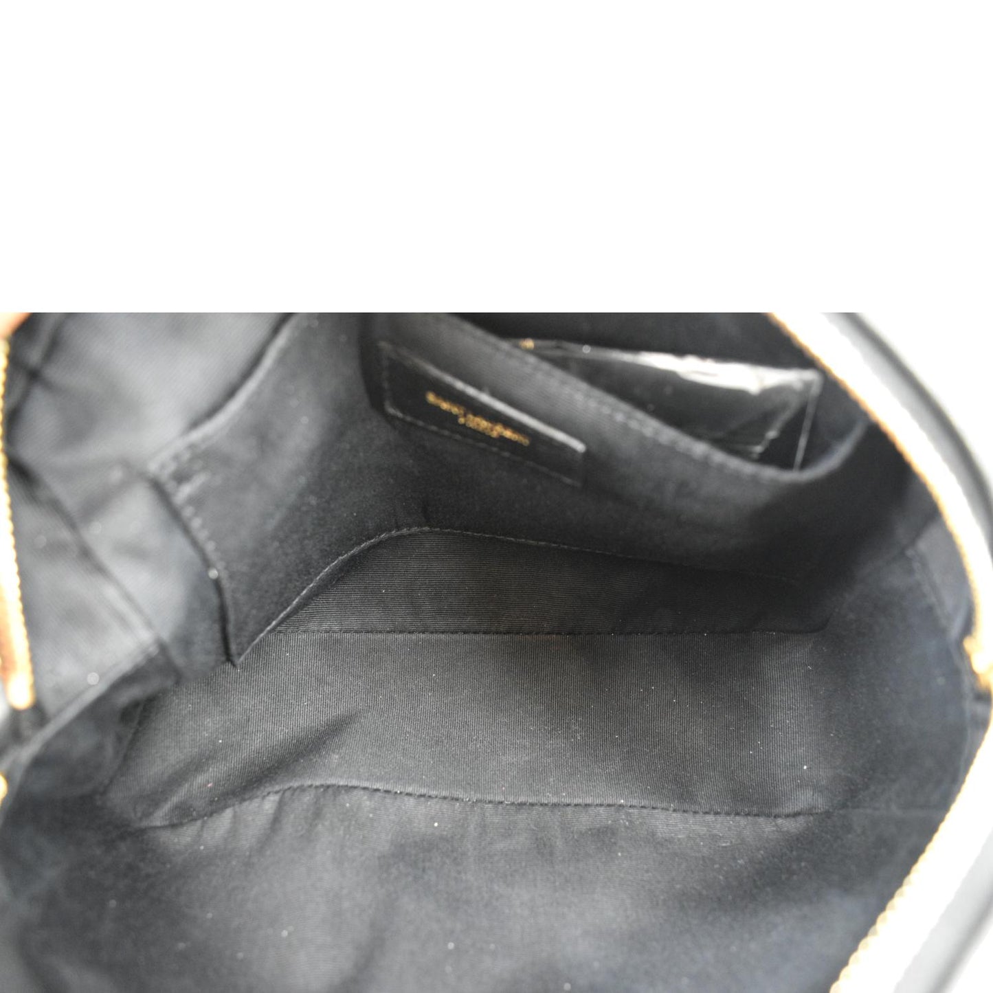 YVES SAINT LAURENT Leather Camera Crossbody Bag Black